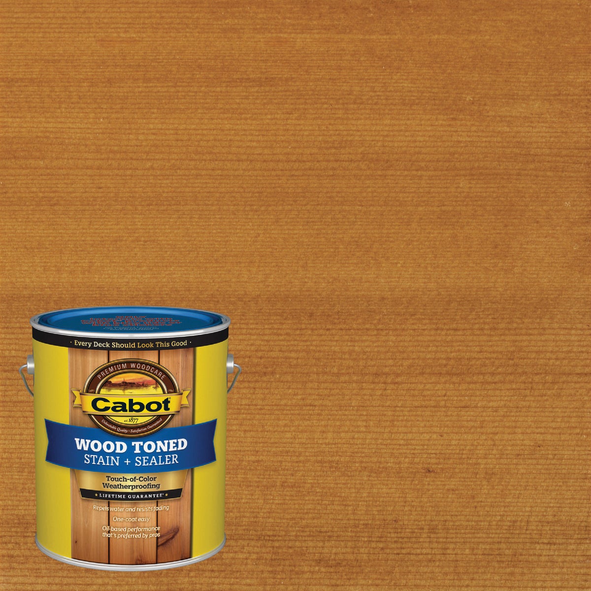 Cabot VOC Wood Toned Deck & Siding Exterior Stain & Sealer, 19204 Heartwood, 1 Gal.