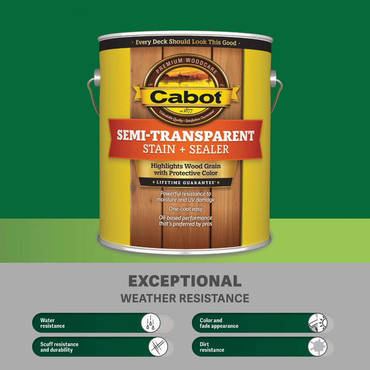Cabot VOC Semi-Transparent Deck & Siding Exterior Stain, 16306 Neutral Base, 1 Gal. Image 6