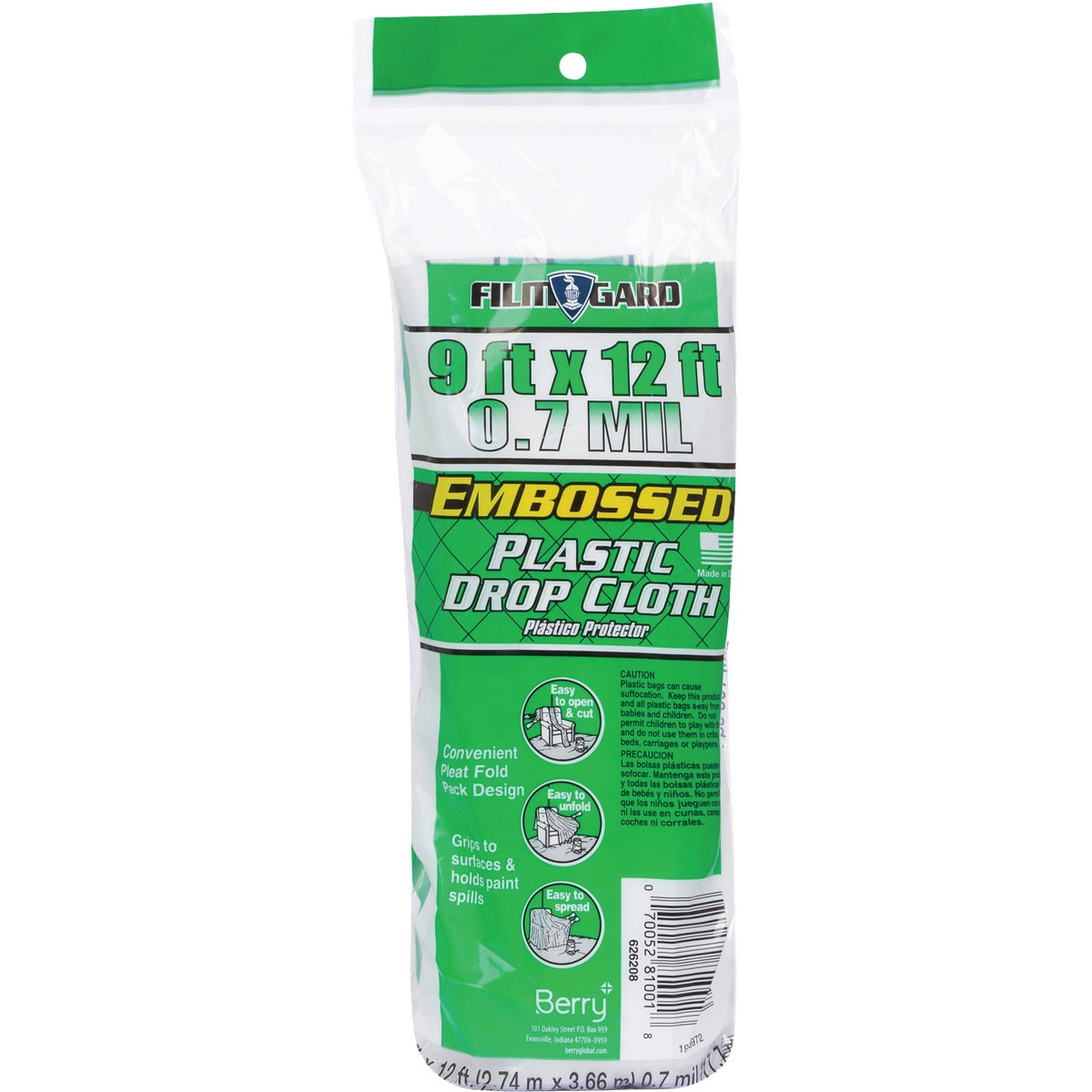 Film-Gard 9 In. x 12 Ft. Medium-Duty Textured Drop Cloth Image 1