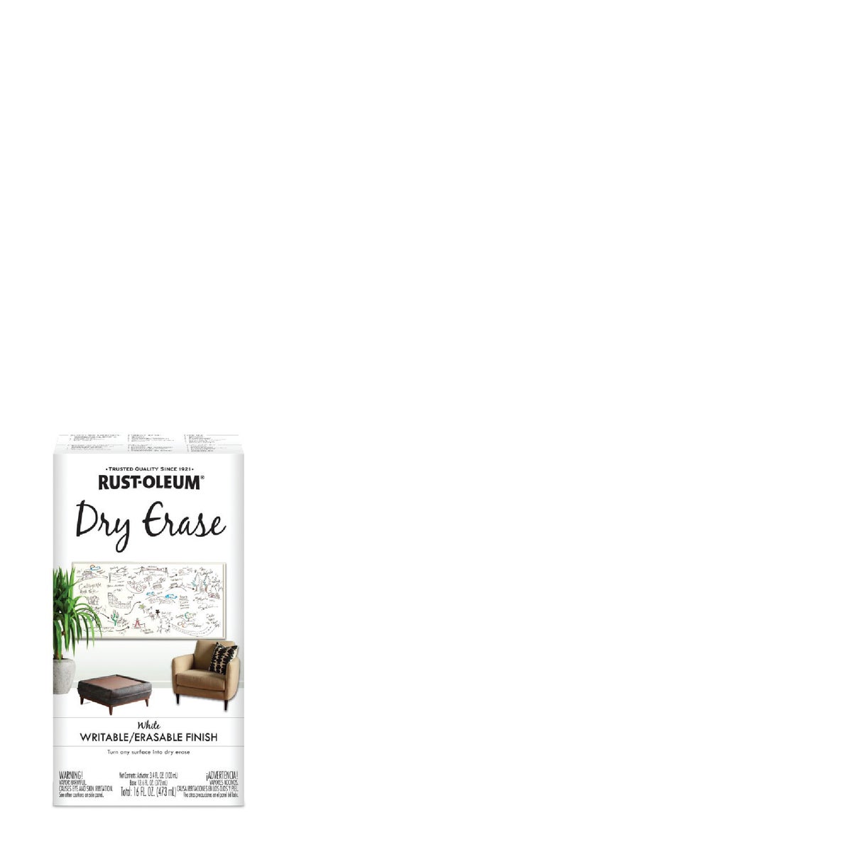 Rust-Oleum Quart White Satin Dry Erase Paint