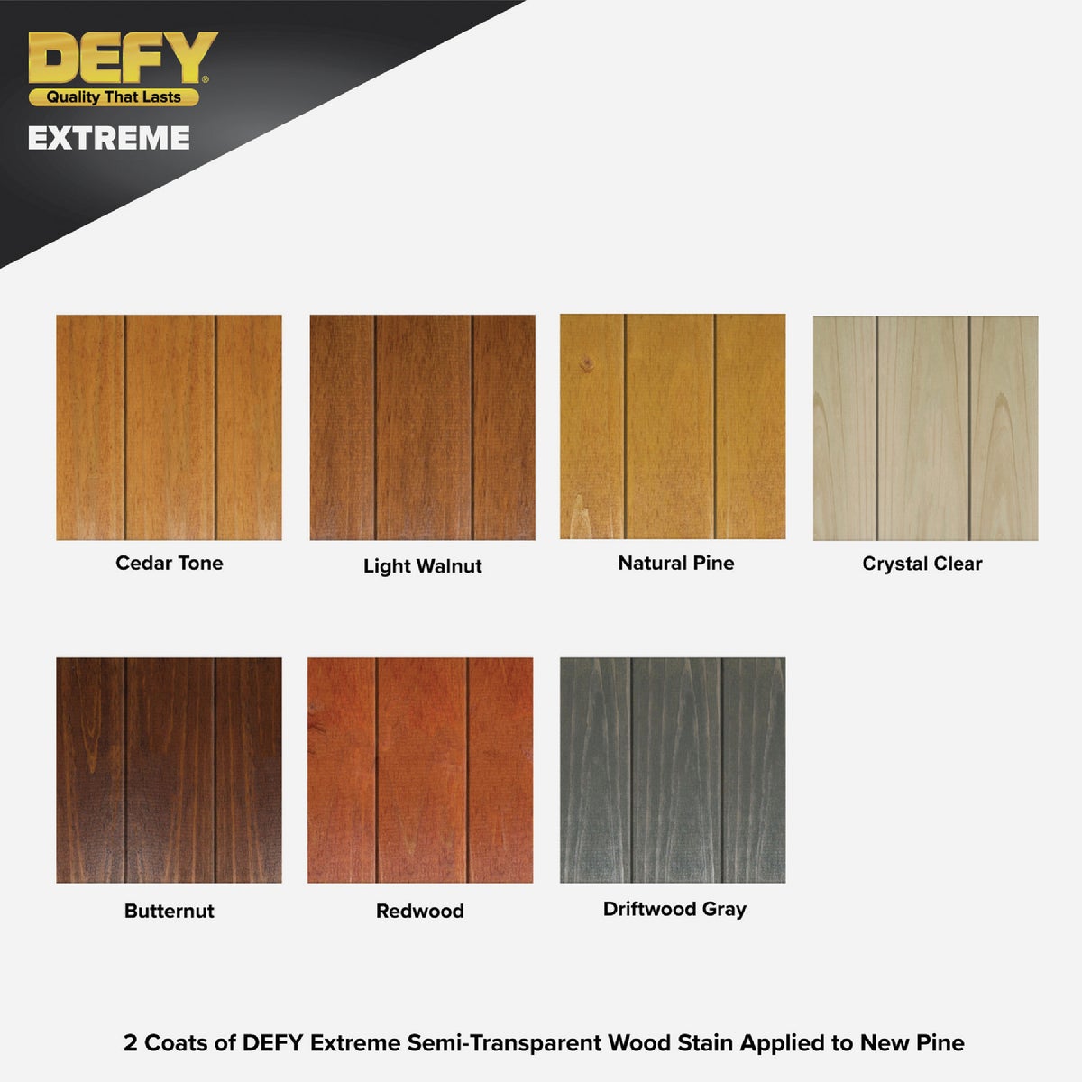 DEFY Extreme Semi-Transparent Exterior Wood Stain, Natural Pine, 1 Gal. Bottle Image 2
