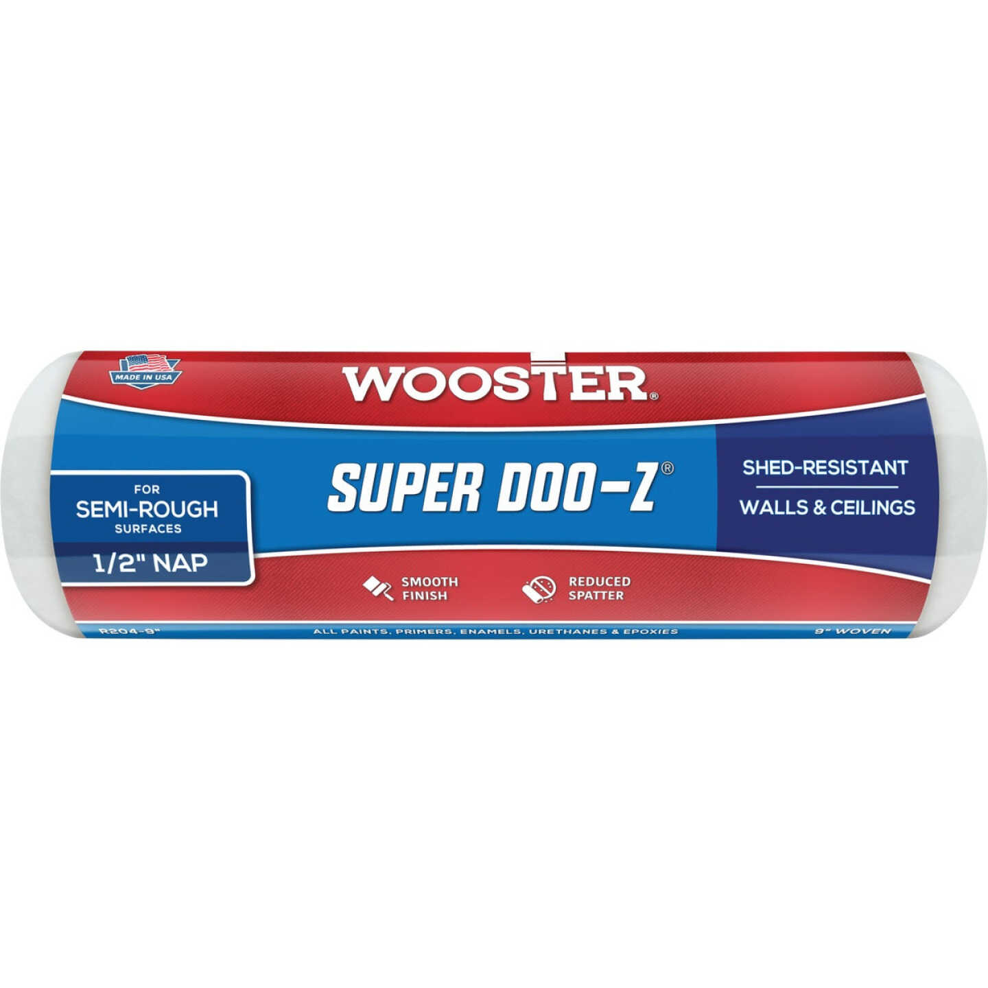 Wooster Super Doo-Z 9 In. x 1/2 In. Woven Fabric Roller Cover Image 1