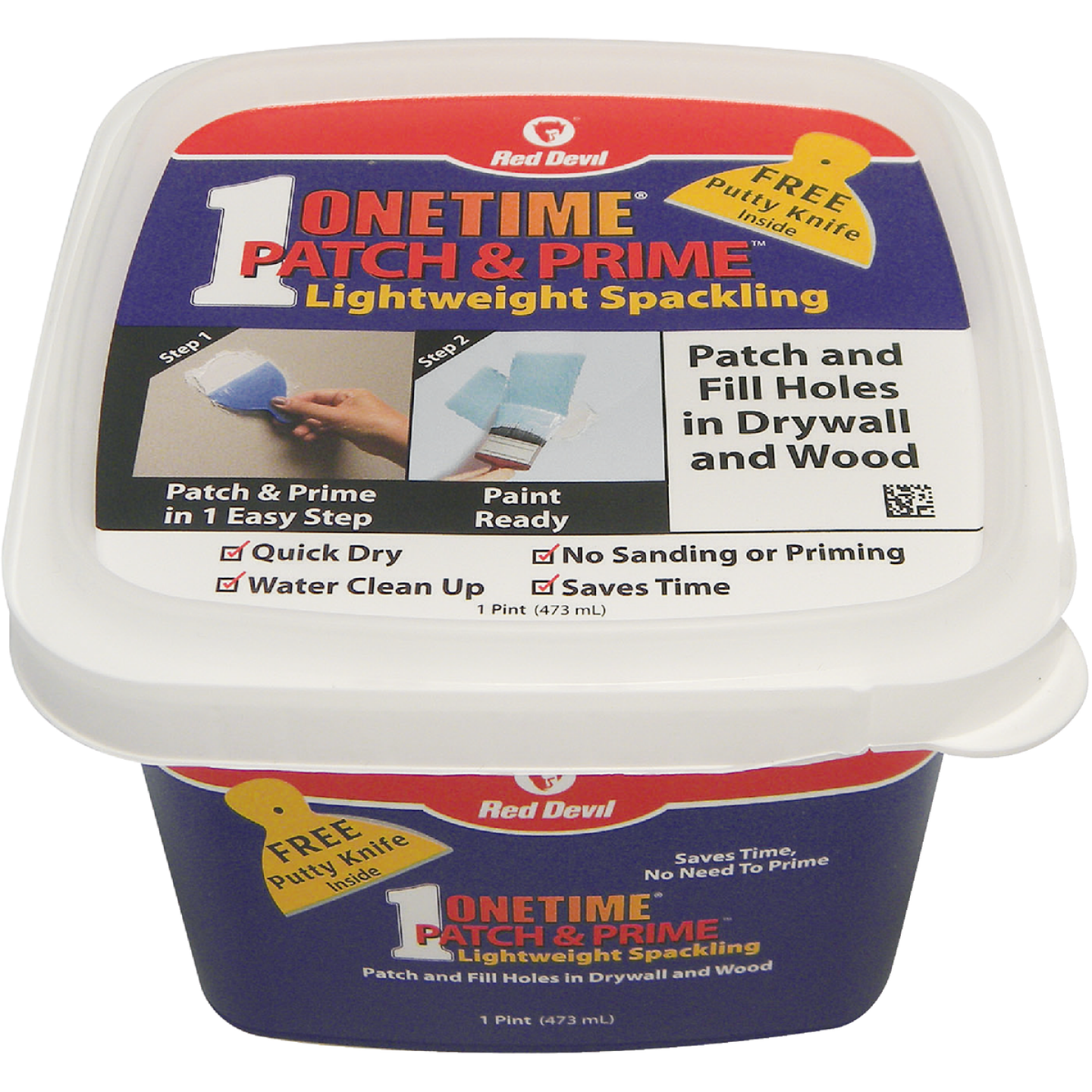 Red Devil Onetime 1 Pt. Lightweight Acrylic Patch & Prime Spackling Image 1