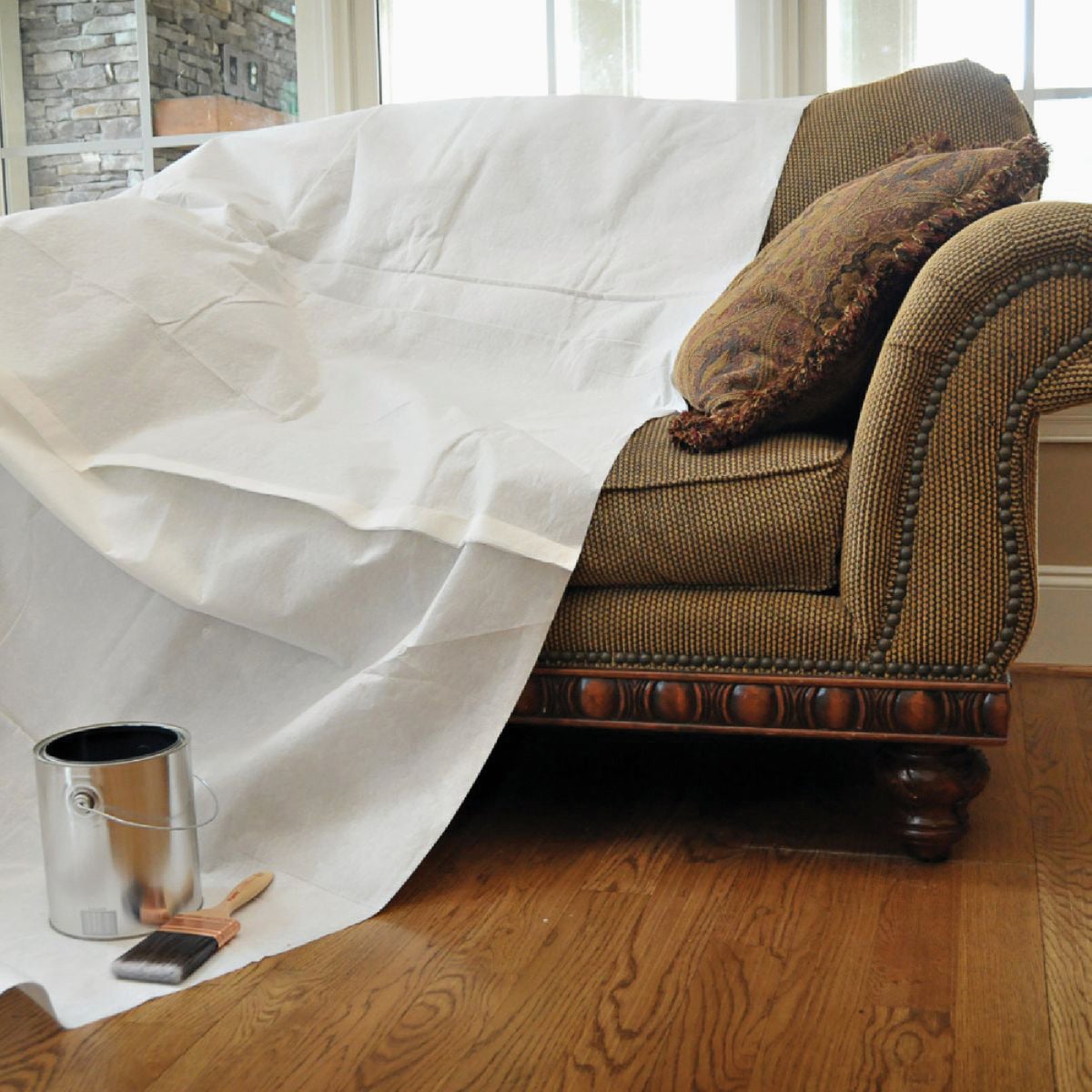 Trimaco SuperTuff 9 Ft. x 12 Ft. Paper/Poly Drop Cloth Image 4