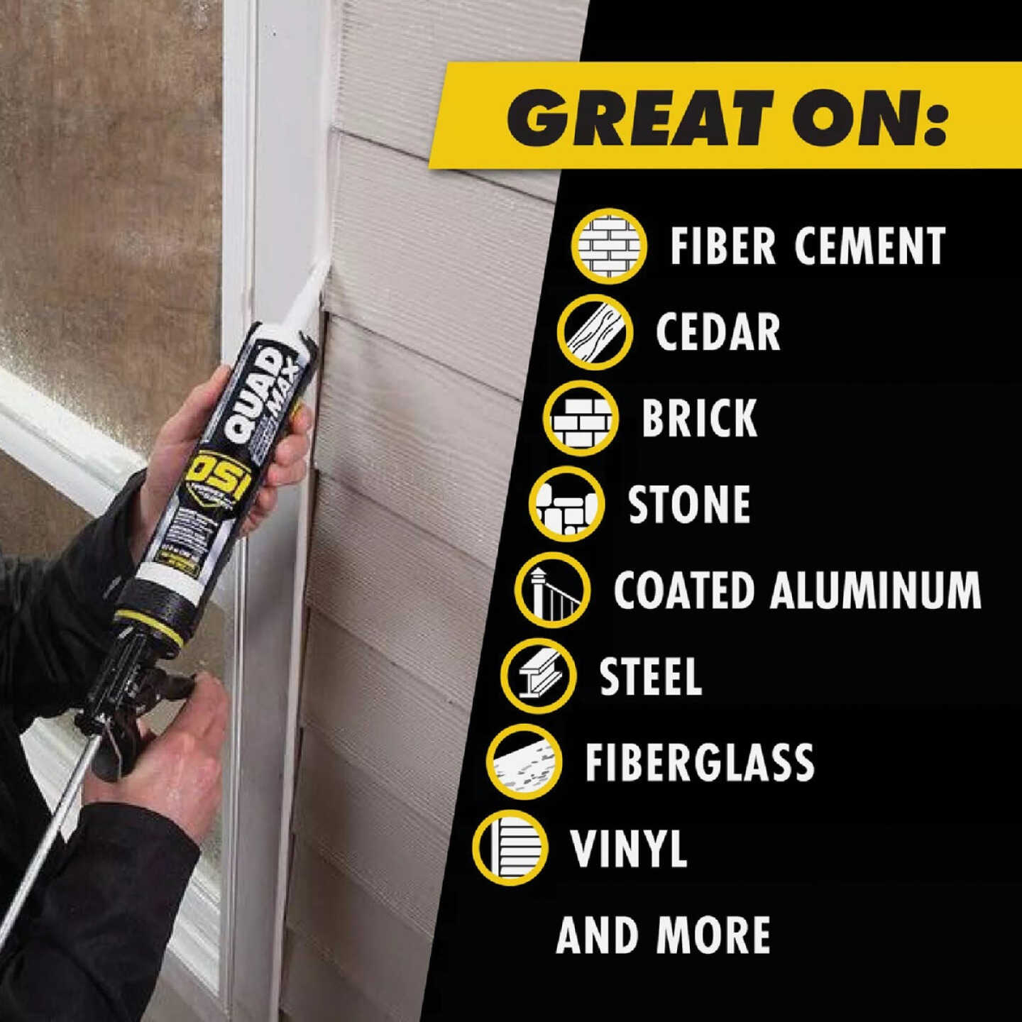 OSI QUAD MAX 9.5 Oz. Window, Door & Siding Sealant, White Image 5