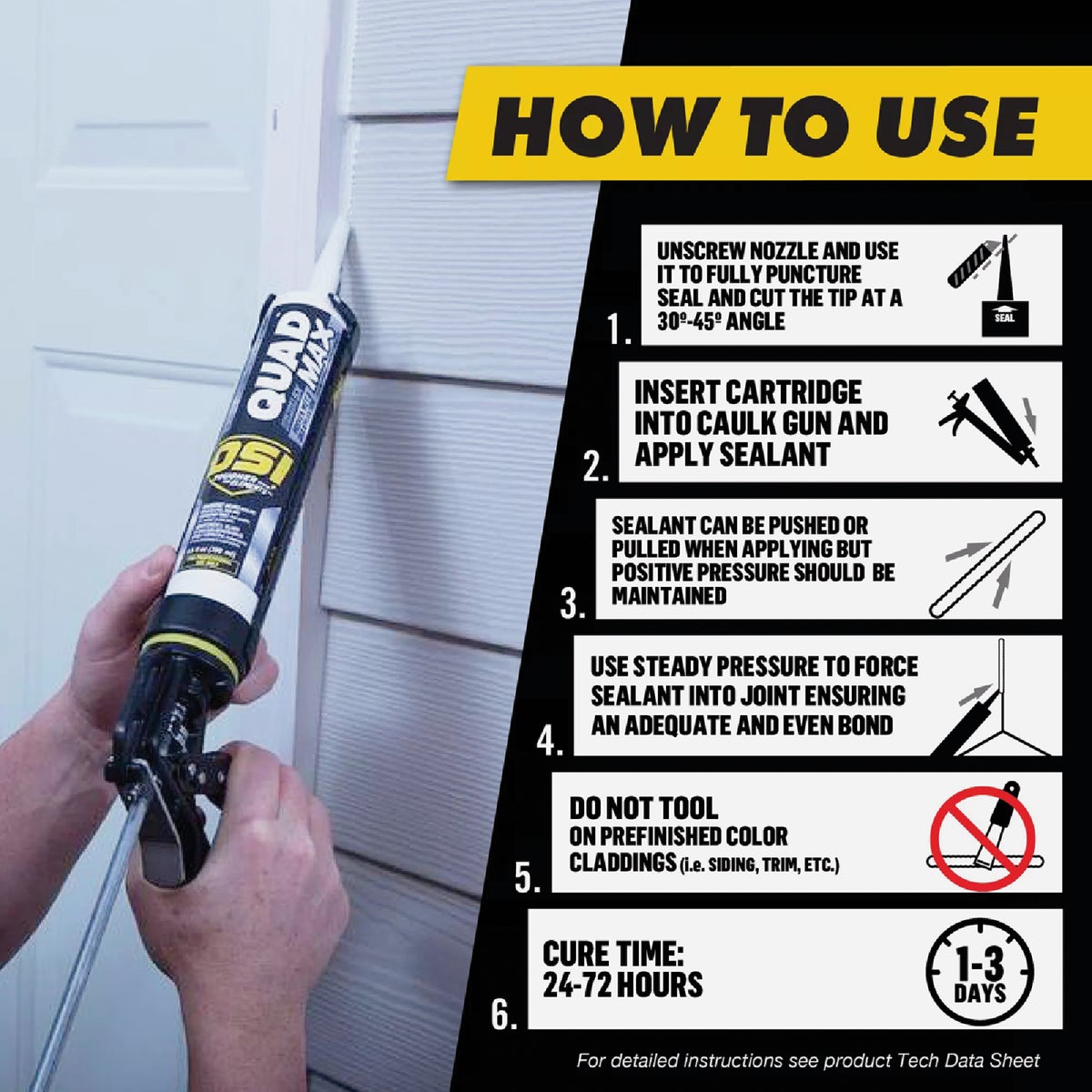 OSI QUAD MAX 9.5 Oz. Window, Door & Siding Sealant, White Image 4