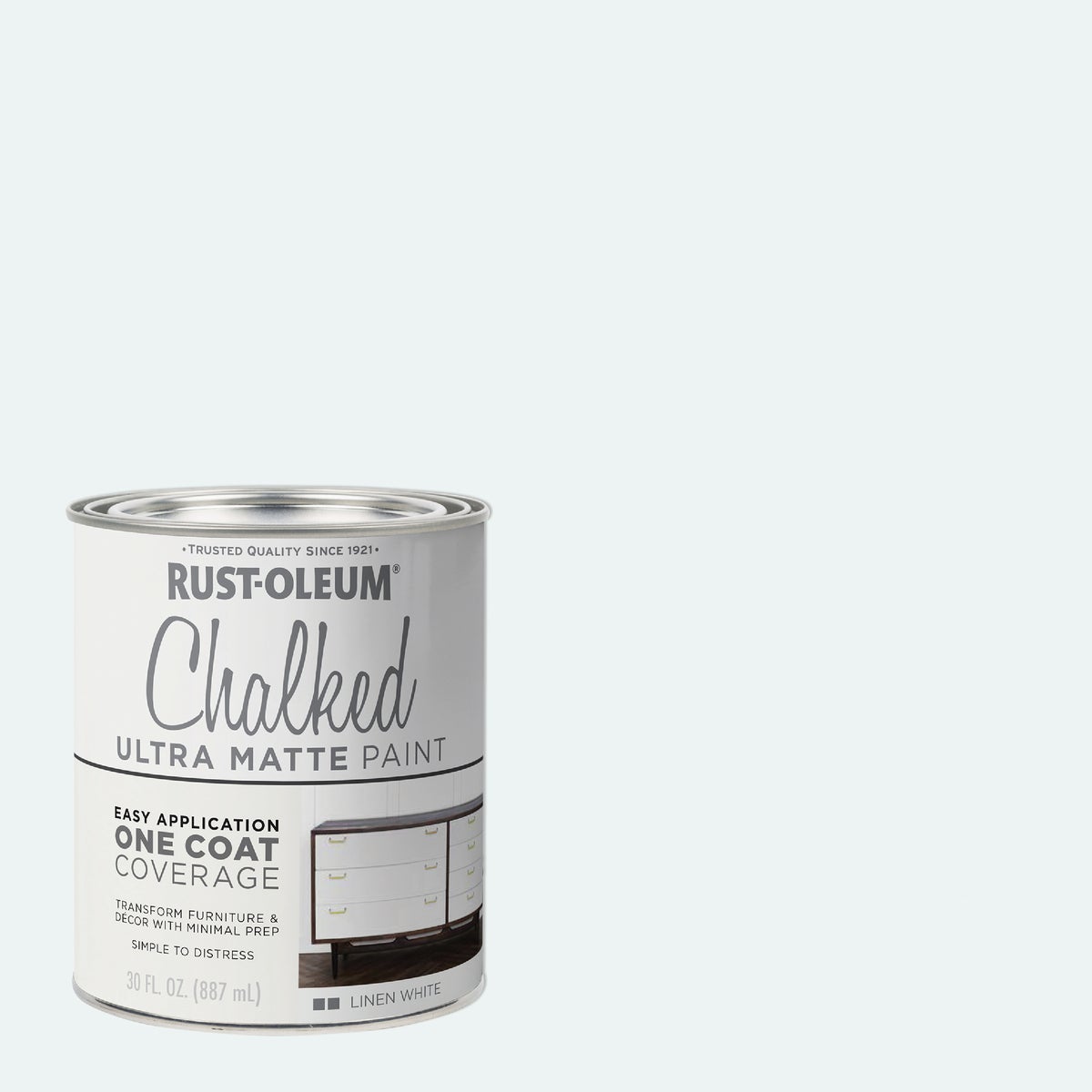 Rust-Oleum Chalked Linen White Ultra Matte 30 Oz. Chalk Paint Image 1