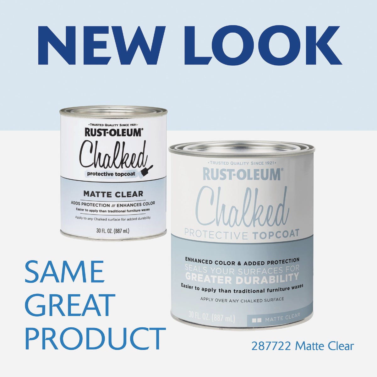 Rust-Oleum Matte Clear Protective Topcoat 30 Oz. Chalk Paint Image 2