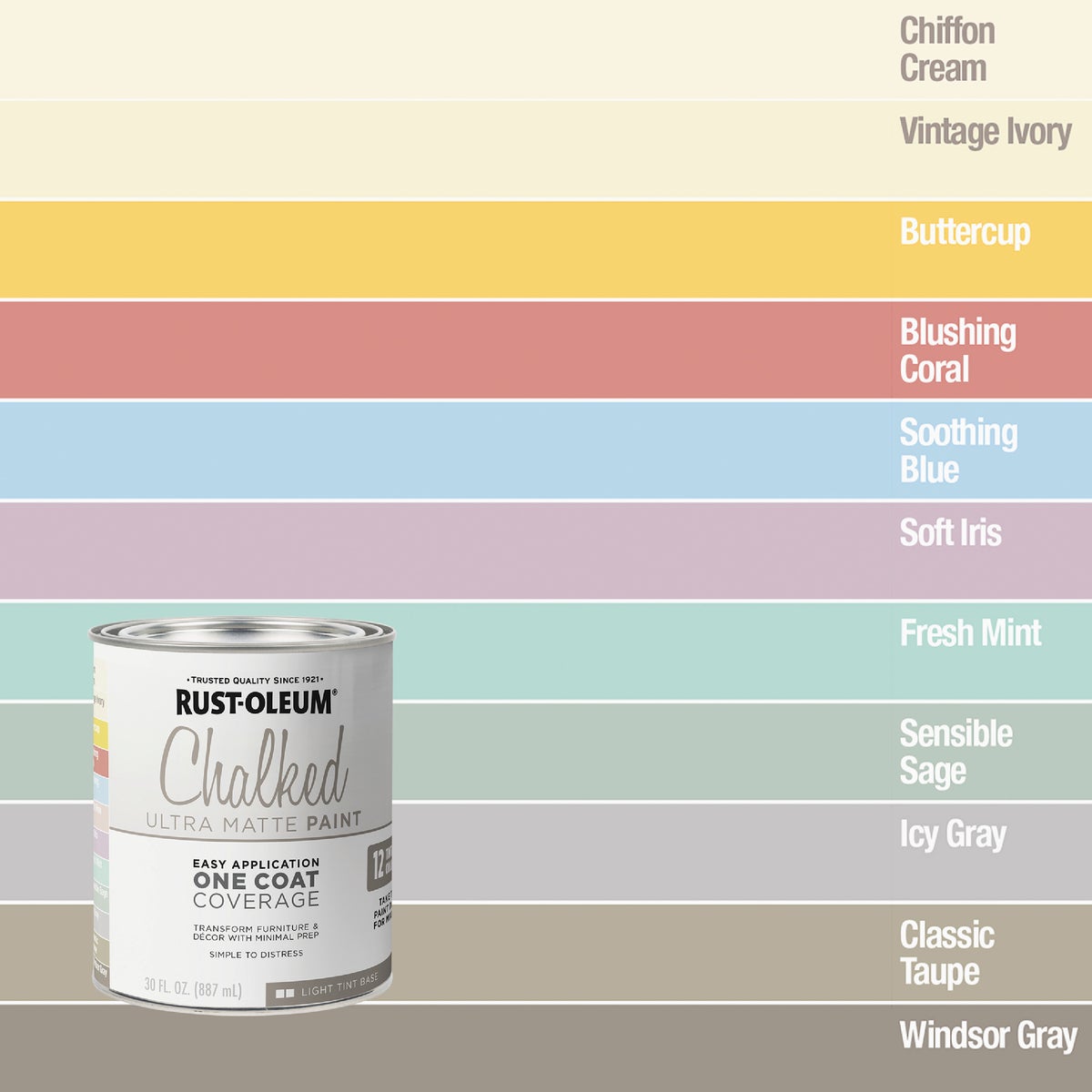 Rust-Oleum Chalked Light Tint Ultra Matte 29 Oz. Chalk Paint Image 1