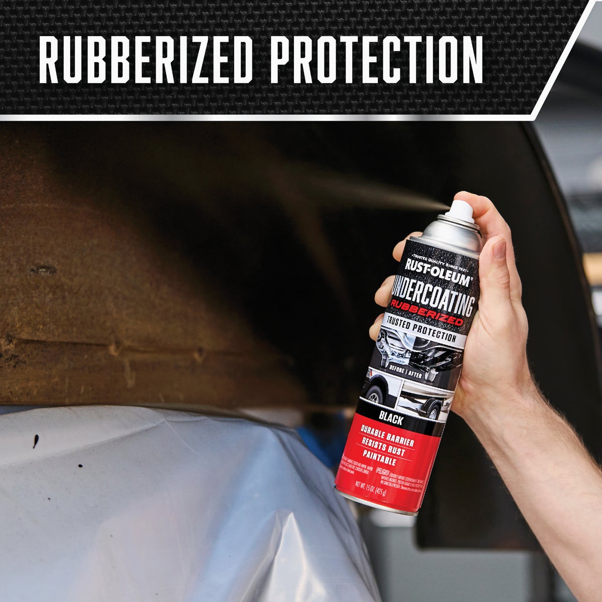 Rust-Oleum Stops Rust Black 15 Oz. Undercoating Image 3