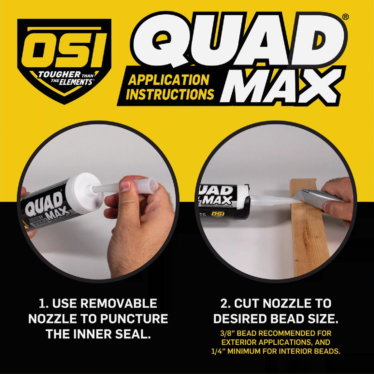 OSI QUAD MAX 9.5 Oz. Sealant, Clay Image 3