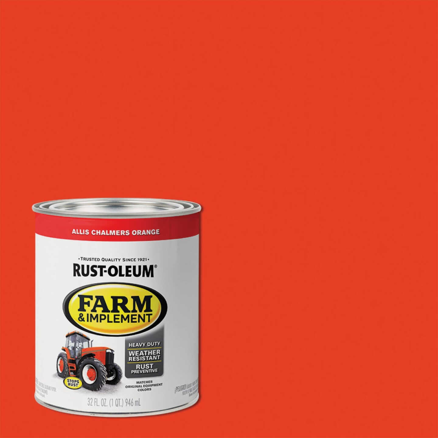 Rust-Oleum 1 Quart Allis Chalmers Orange Gloss Farm & Implement Enamel Image 1