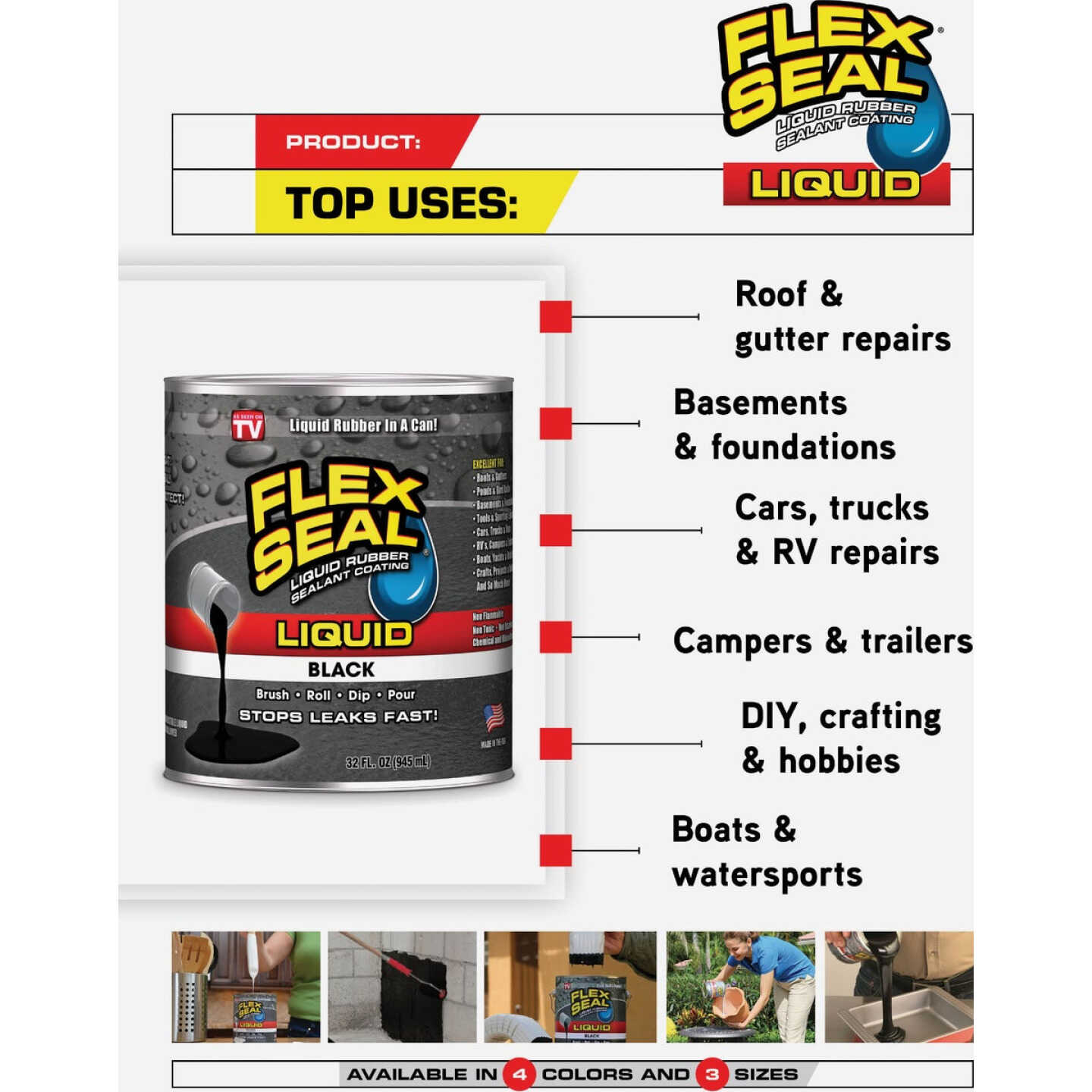 FLEX SEAL 1 Gal. Liquid Rubber Sealant, White Image 6