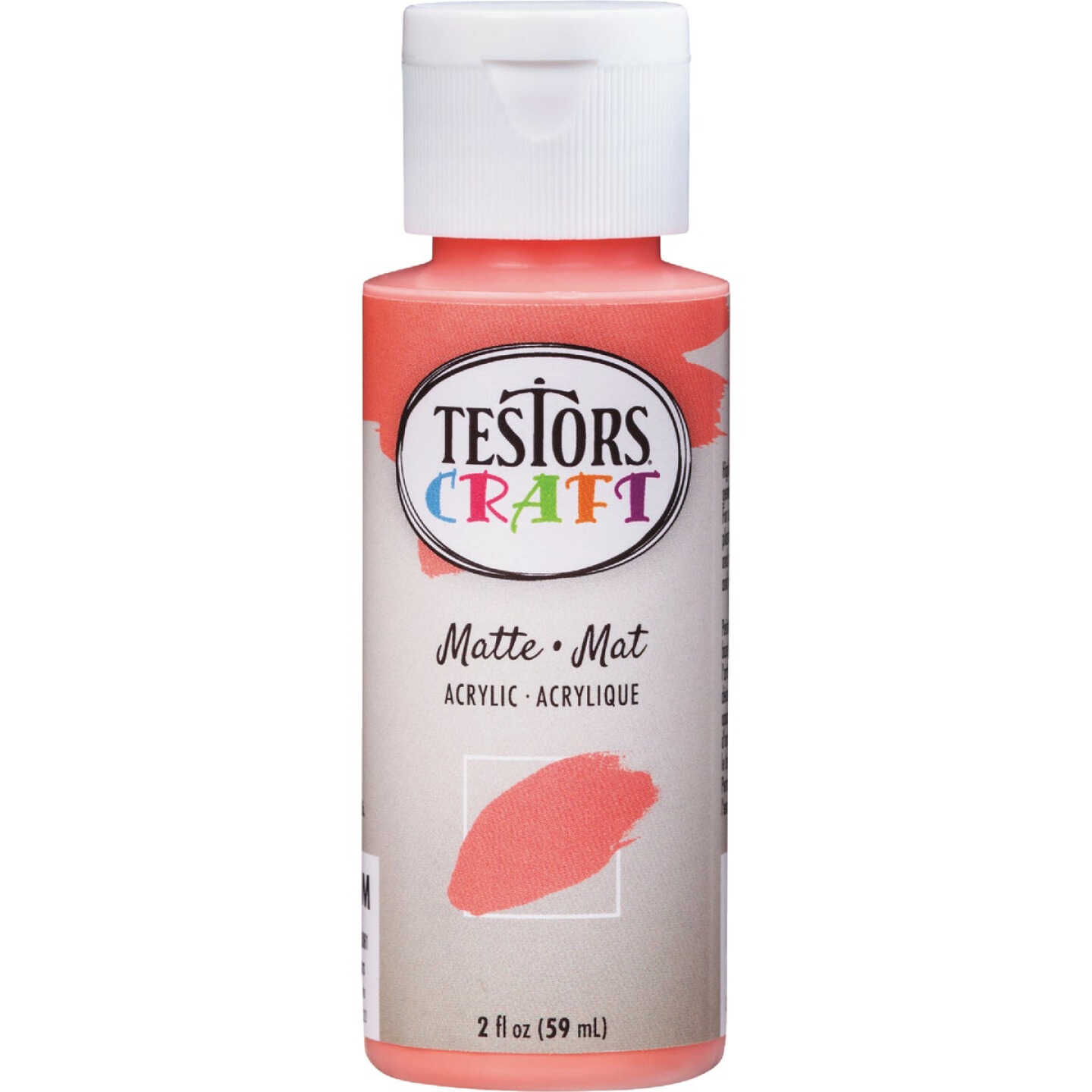 Testors 2 Oz. Acrylic Matte Craft Paint, Coral Cove Image 2