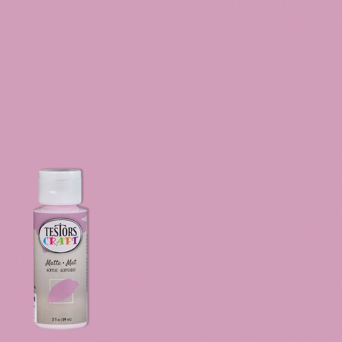 Testors 2 Oz. Acrylic Matte Craft Paint, Petal Pink Image 1