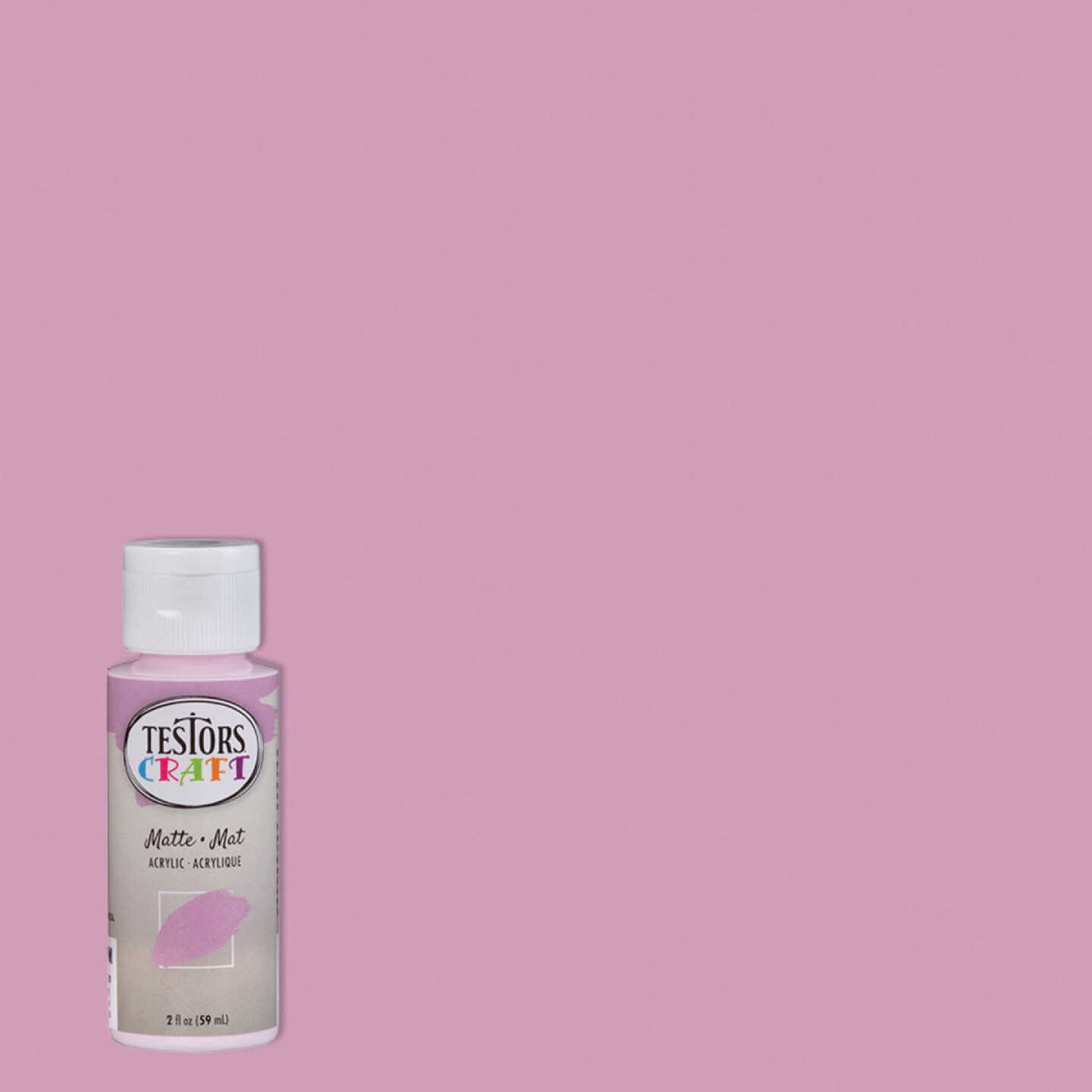 Testors 2 Oz. Acrylic Matte Craft Paint, Petal Pink Image 1