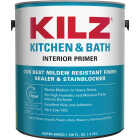 Kilz Kitchen & Bath Water-Based Low VOC Interior Primer Sealer Stainblocker, White, 1 Gal. Image 1