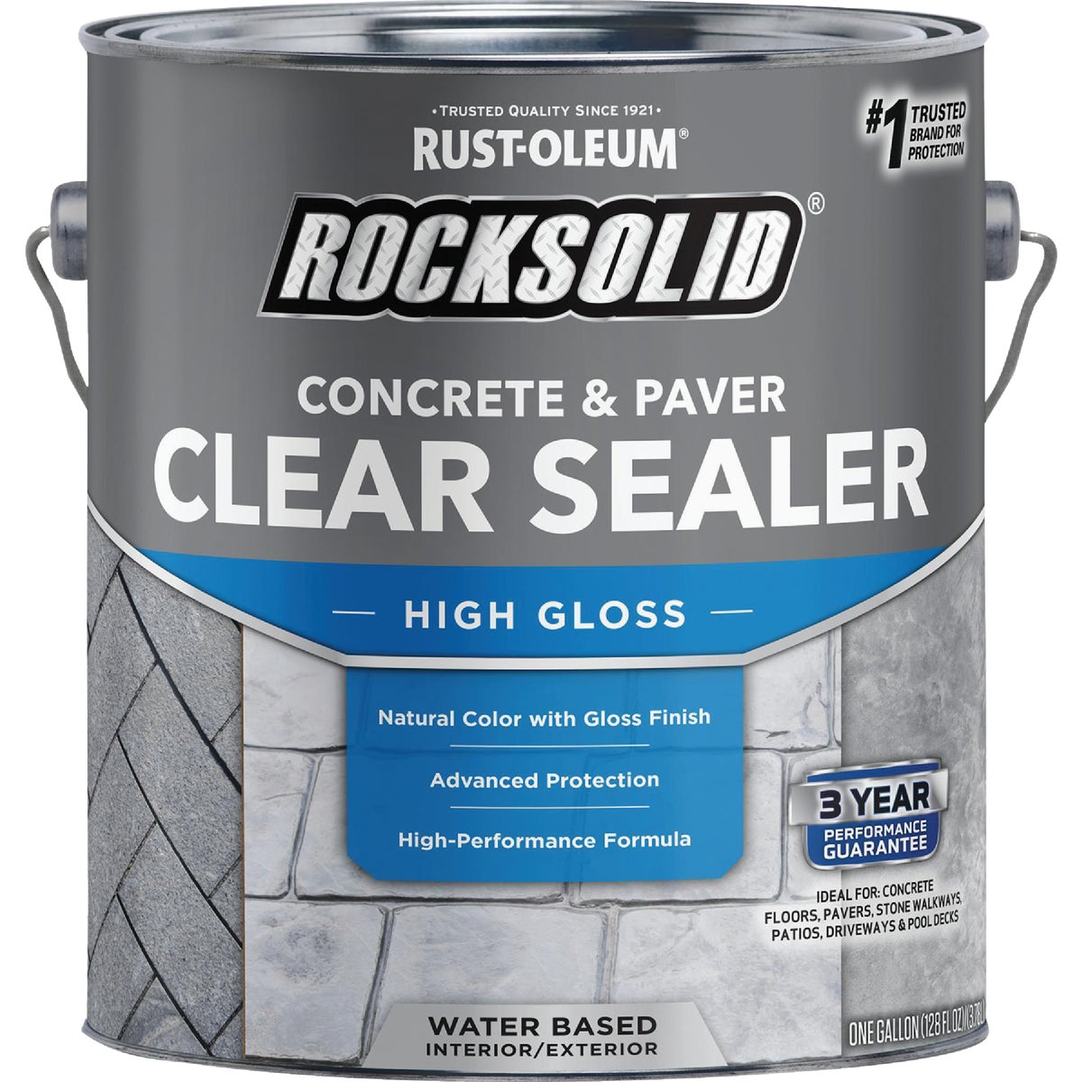 Rust-Oleum RockSolid Wet Look Concrete Sealer, 1 Gal., Clear