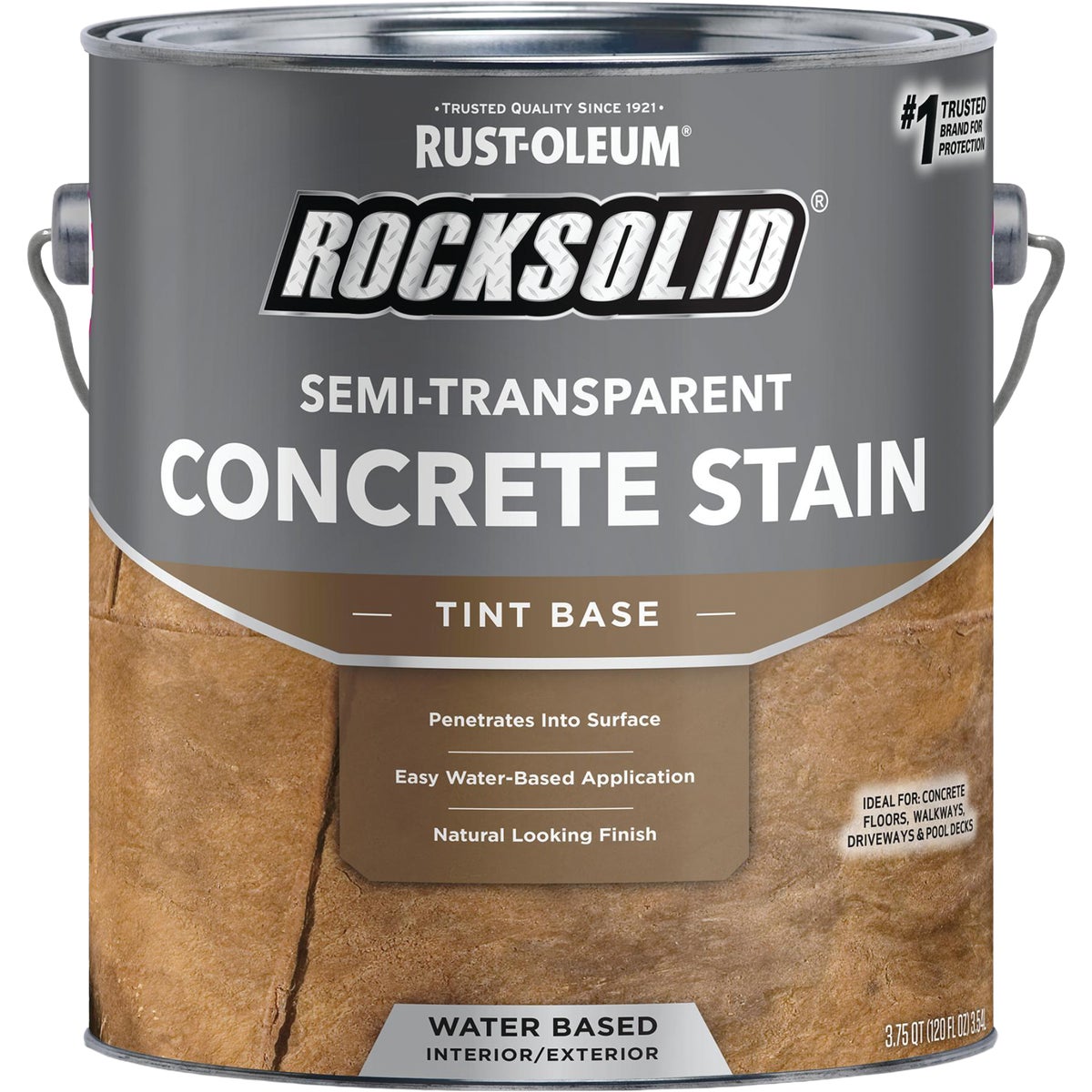 Rust-Oleum RockSolid Semi-Transparent Concrete Stain, Tint Base, 1 Gal.