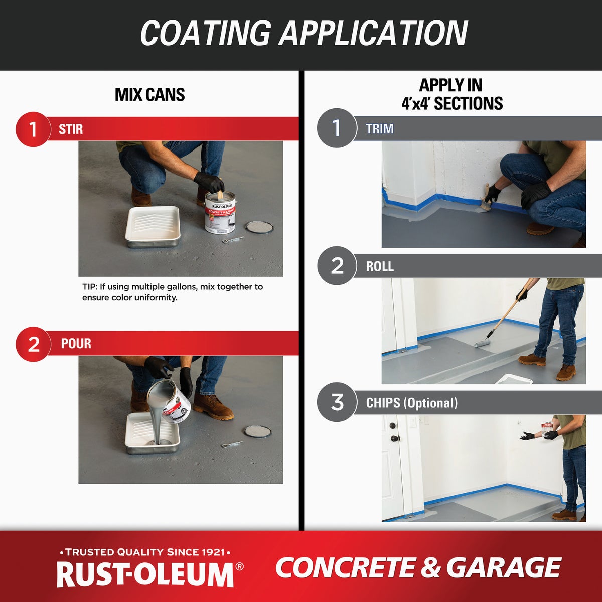 Rust-Oleum Concrete & Garage Floor Paint & Primer, 1 Gal., Armor Gray Image 6