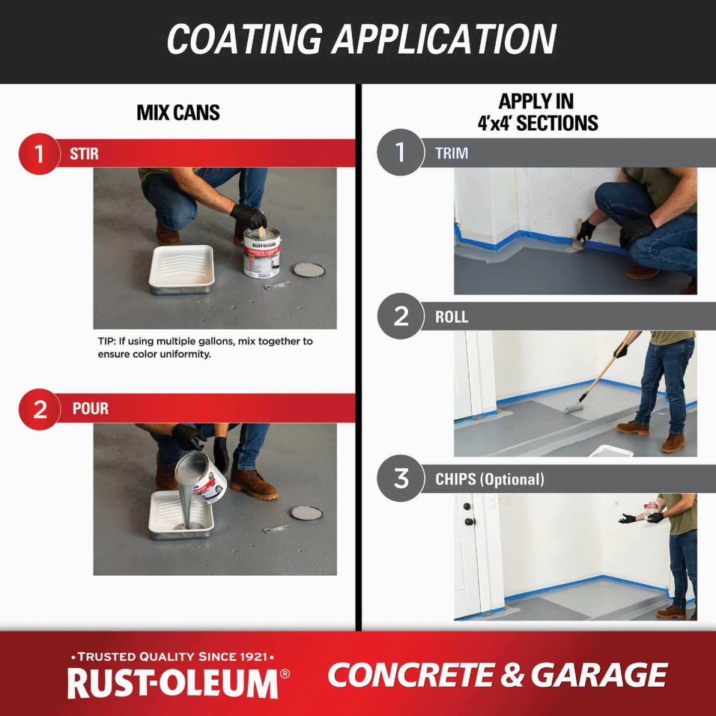 Rust-Oleum Concrete & Garage Floor Paint & Primer, 1 Gal., Battleship Gray Image 6