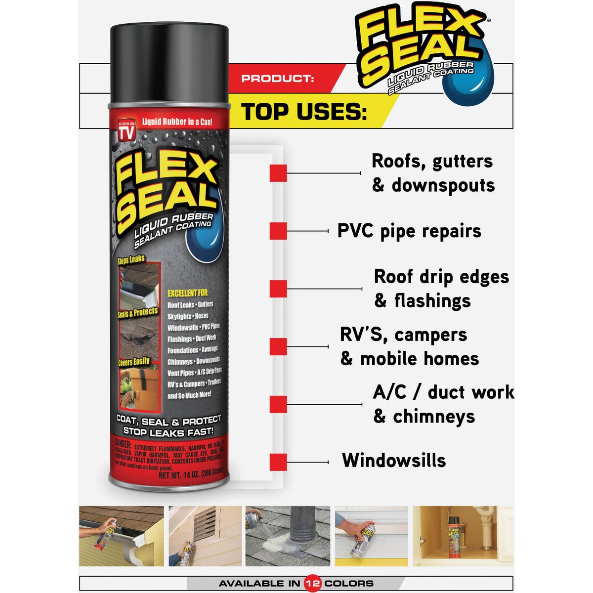 FLEX SEAL 14 Oz. Spray Rubber Sealant, Almond Image 5