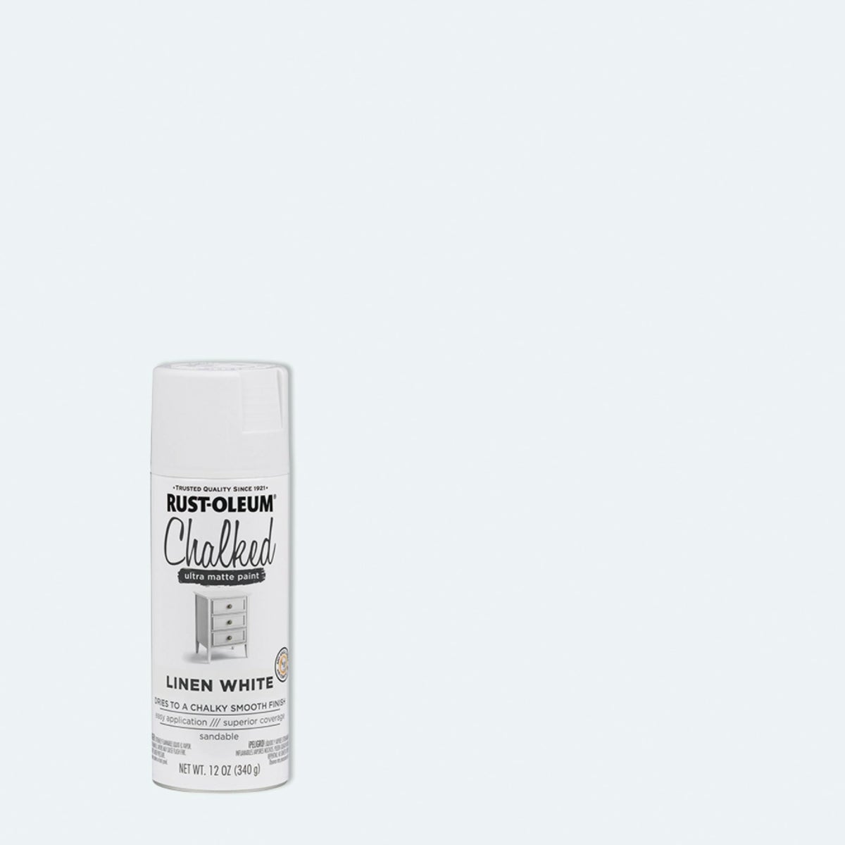 Rust-Oleum Chalked 12 Oz. Ultra Matte Spray Paint, Linen White Image 1