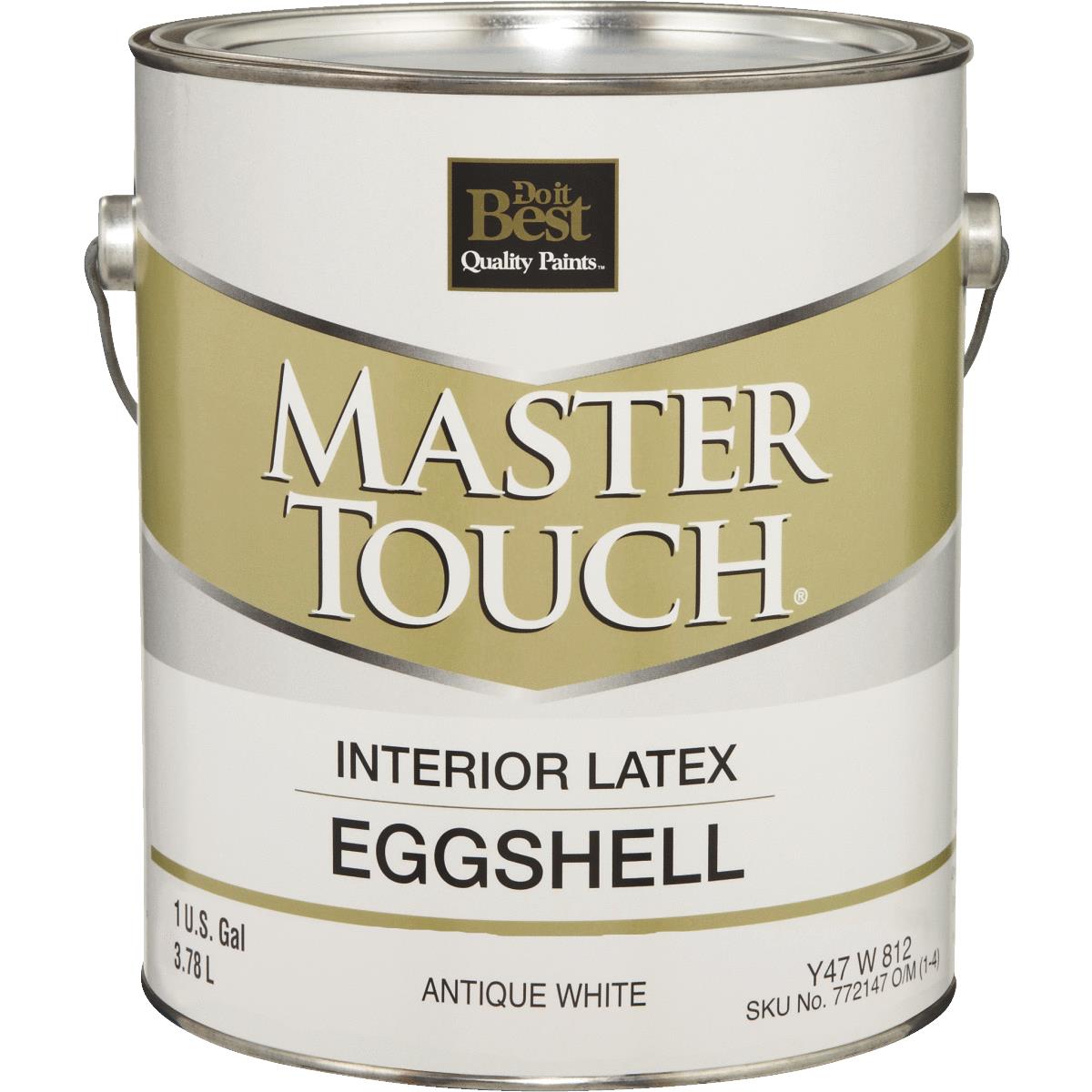 Do it Best Master Touch Latex Eggshell Interior Wall Paint, Antique White, 1 Gal. Image 1