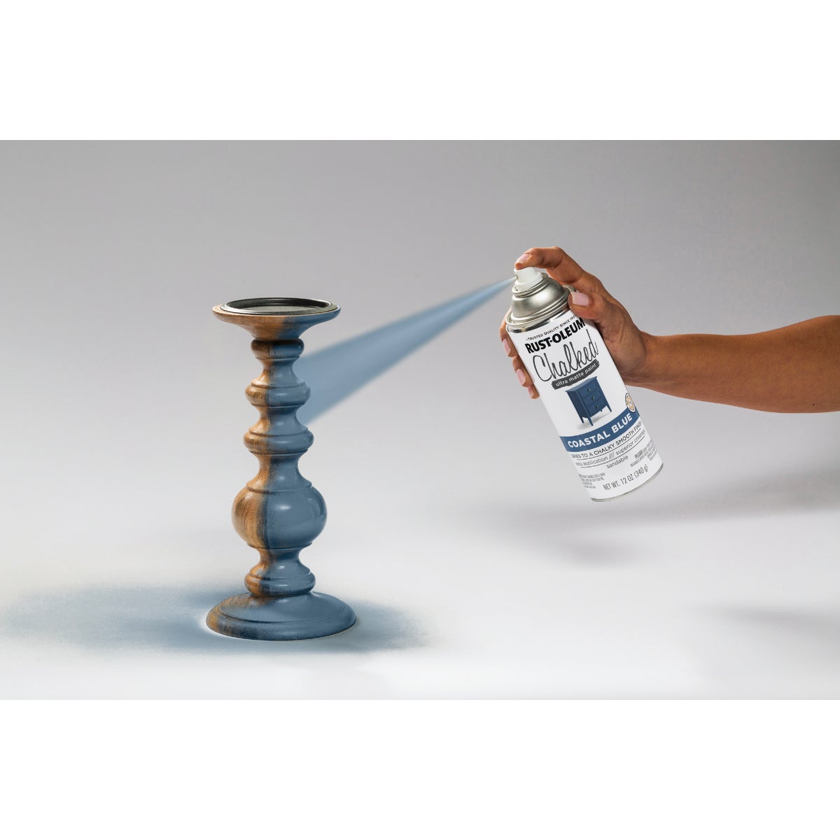 Rust-Oleum Chalked 12 Oz. Ultra Matte Spray Paint, Coastal Blue Image 4