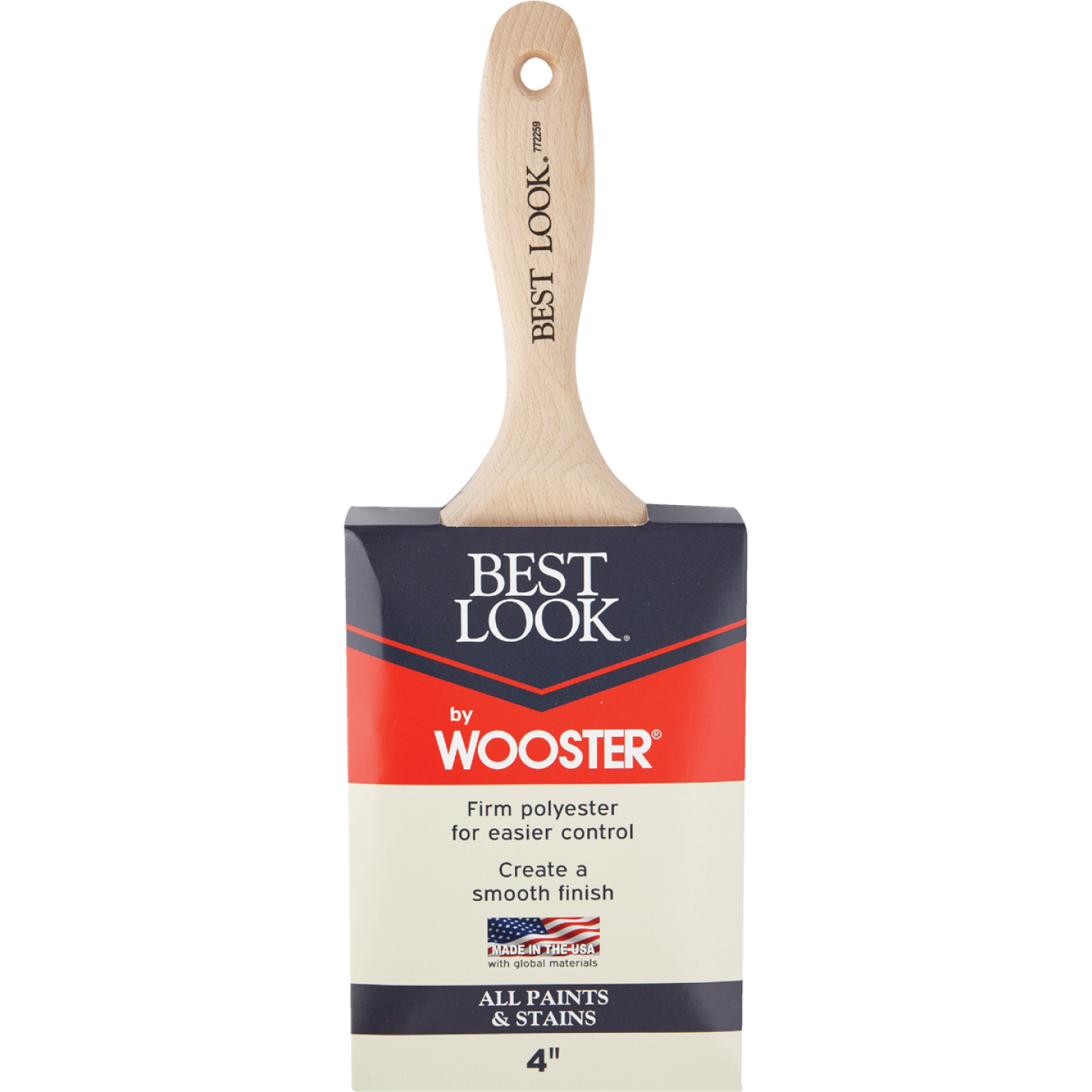 Best Look By Wooster 4 In. Flat Paint Brush Image 2