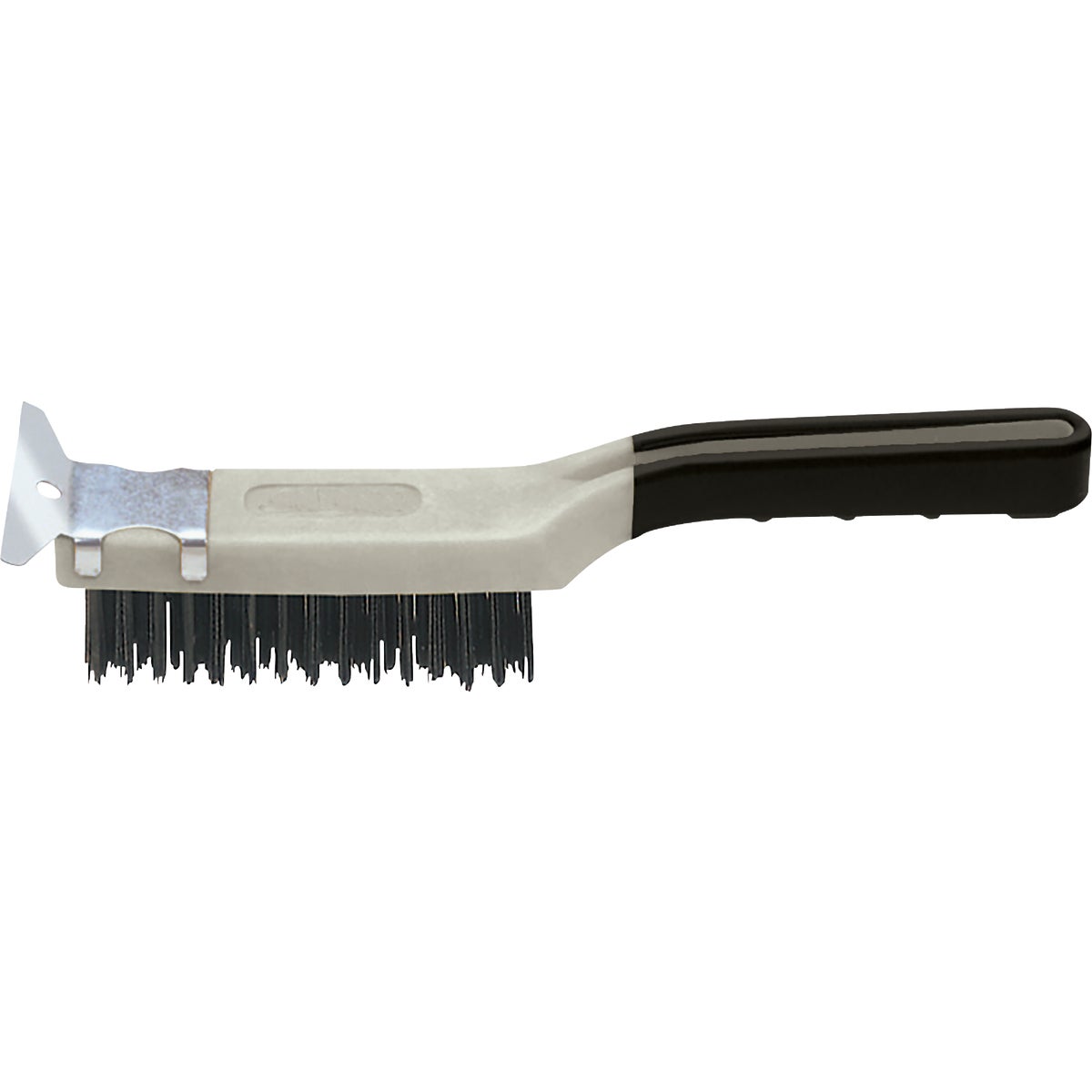 Master Painter 1.2 In. x .013 In. Soft Grip Carbon Steel Wire Brush with Scraper