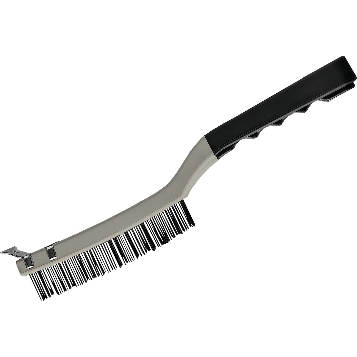 Master Painter 0.95 In. x .013 In. Soft Grip Carbon Steel Wire Brush with Scraper