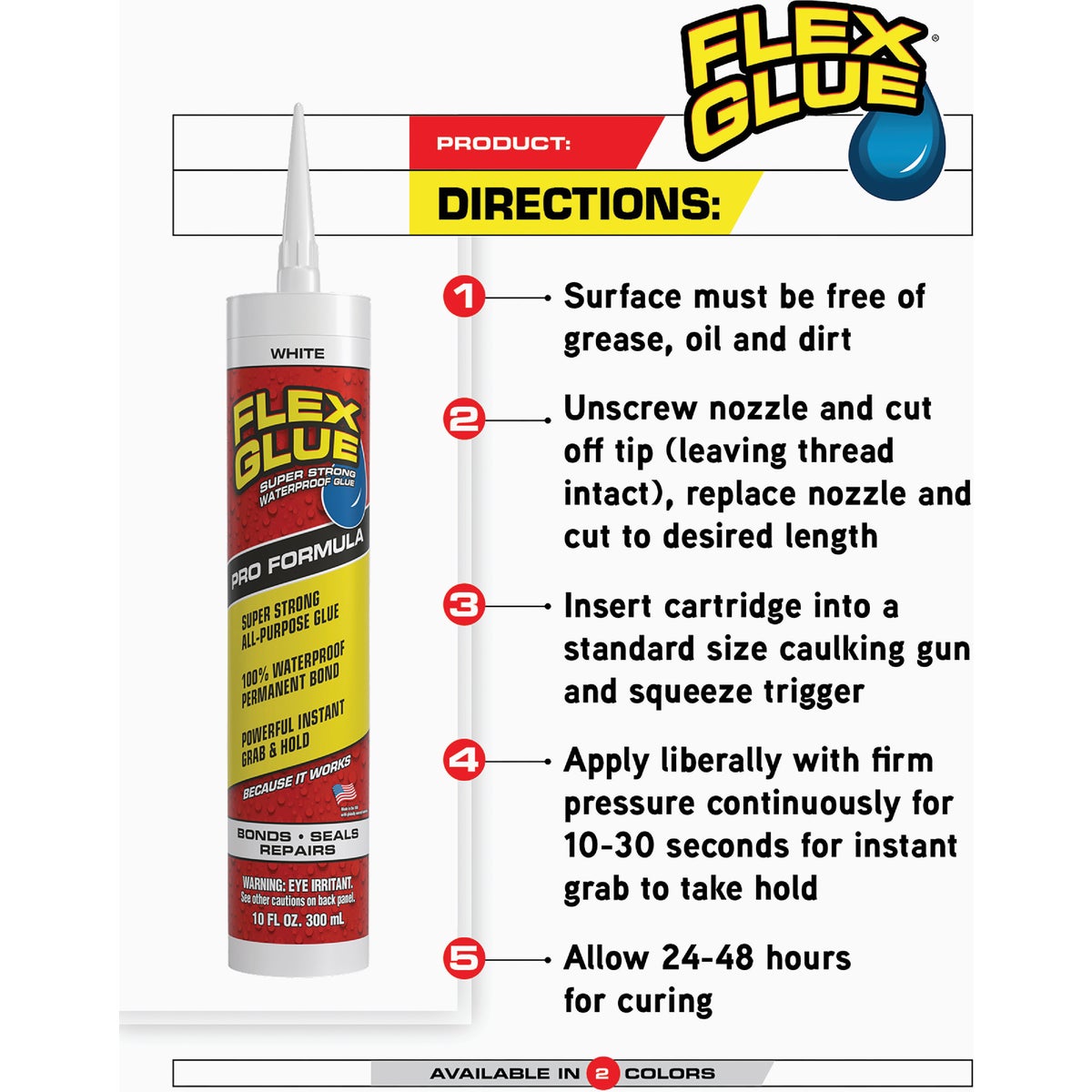 Flex Glue 10 Oz. White Multi-Purpose Adhesive Image 5