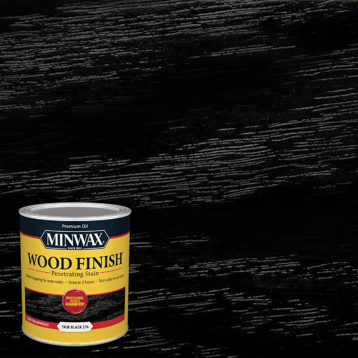 Minwax Wood Finish Penetrating Stain, True Black, 1 Qt. Image 1