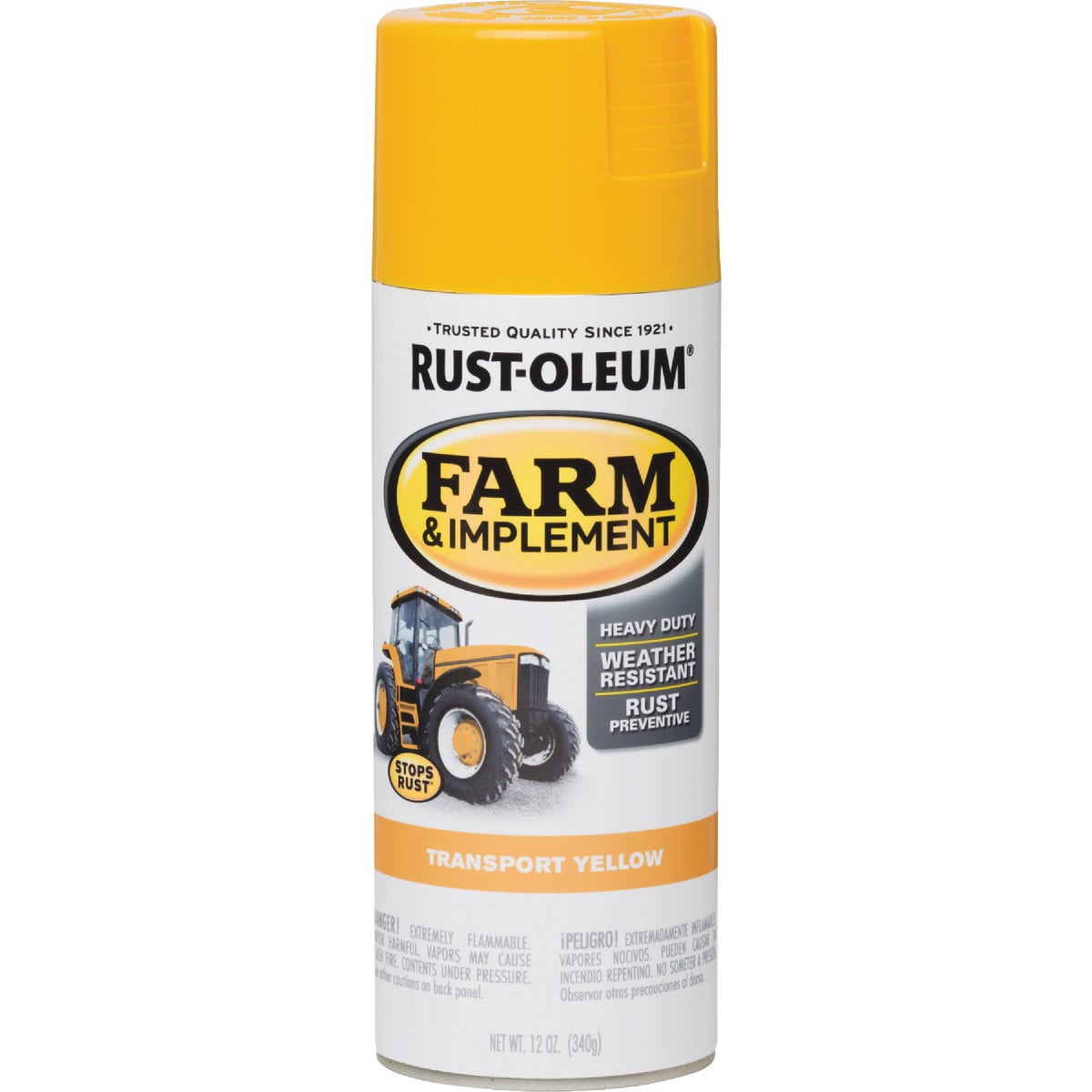 Rust-Oleum 12 Oz. Transport Yellow Farm & Implement Spray Paint Image 7