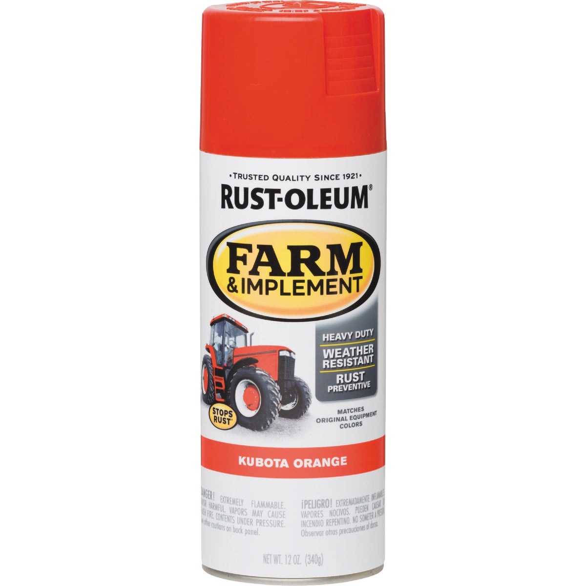 Rust-Oleum 12 Oz. Kubota Orange Farm & Implement Spray Paint Image 7