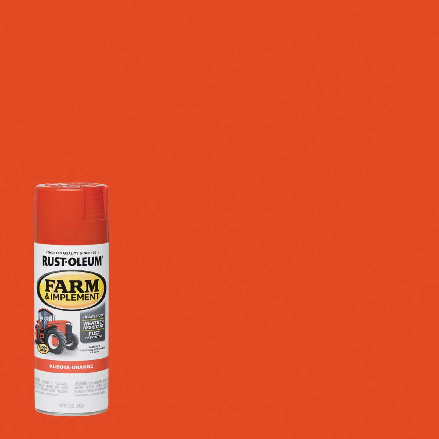 Rust-Oleum 12 Oz. Kubota Orange Farm & Implement Spray Paint Image 1