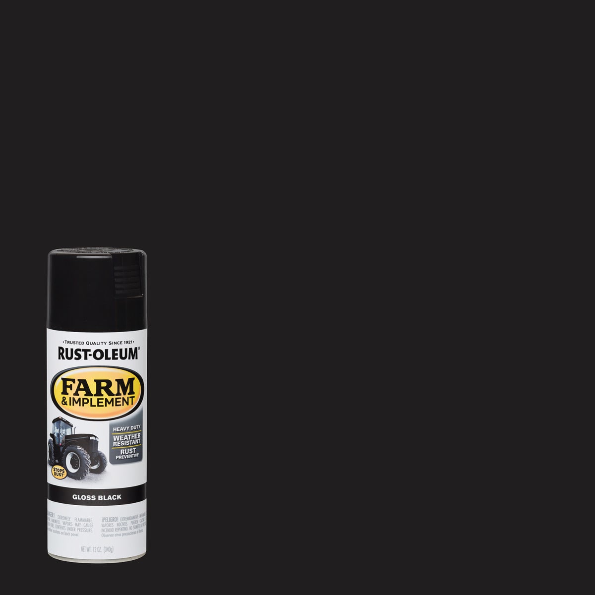 Rust-Oleum 12 Oz. Gloss Black Farm & Implement Spray Paint