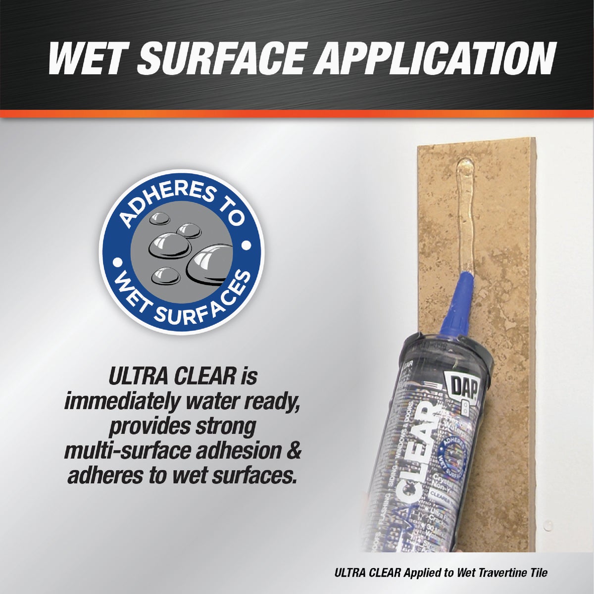 DAP Ultra Clear 10.1 Oz. Flexible Elastomeric Sealant, Clear Image 3