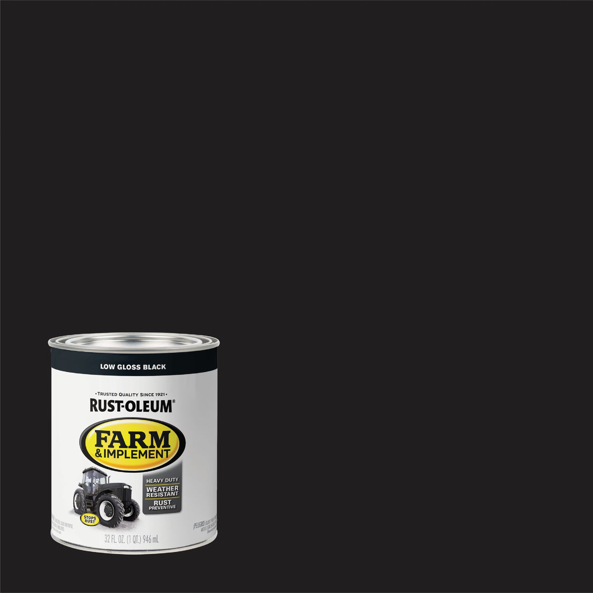 Rust-Oleum 1 Quart Black Low Gloss Farm & Implement Enamel