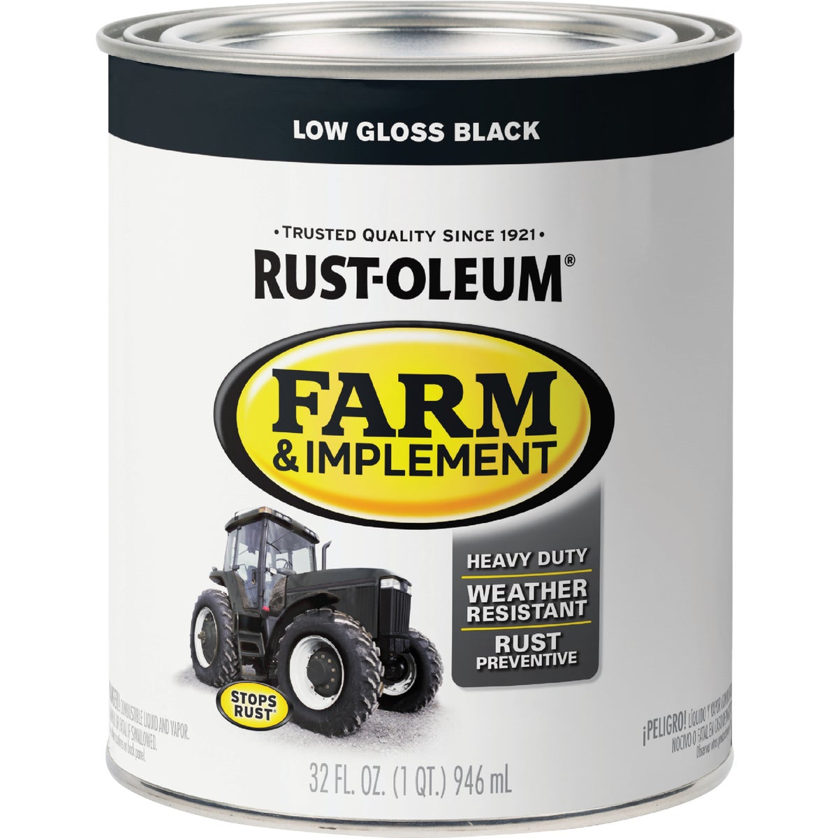 Rust-Oleum 1 Quart Black Low Gloss Farm & Implement Enamel Image 7