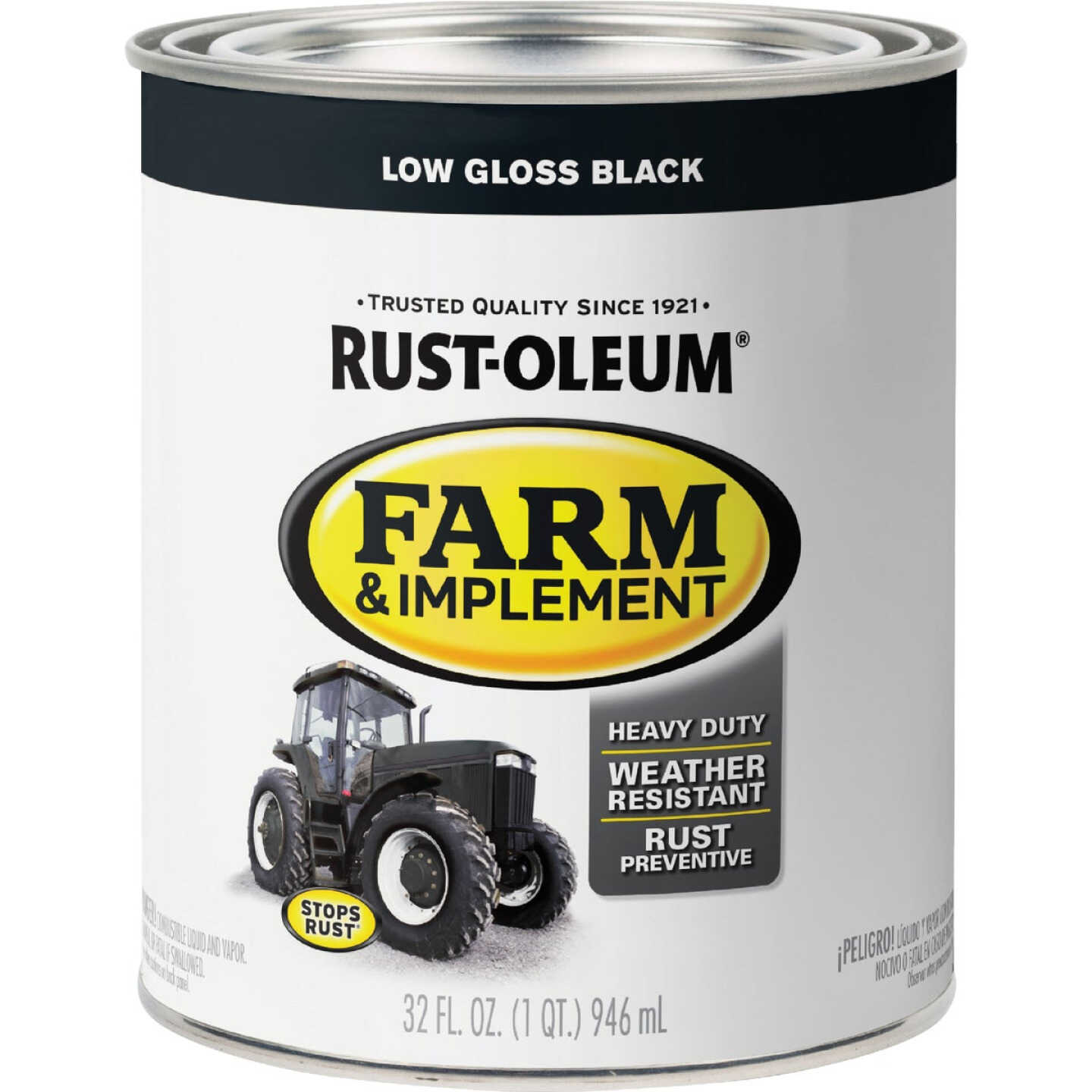 Rust-Oleum 1 Quart Black Low Gloss Farm & Implement Enamel Image 7