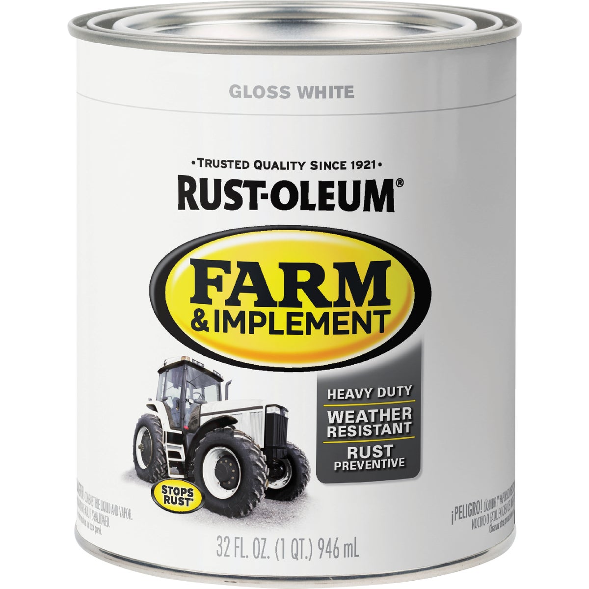 Rust-Oleum 1 Quart White Gloss Farm & Implement Enamel Image 7