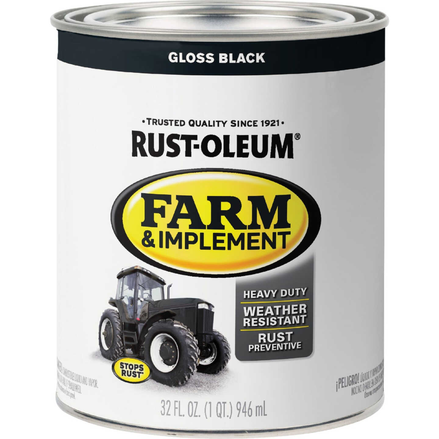 Rust-Oleum 1 Quart Black Gloss Farm & Implement Enamel Image 7