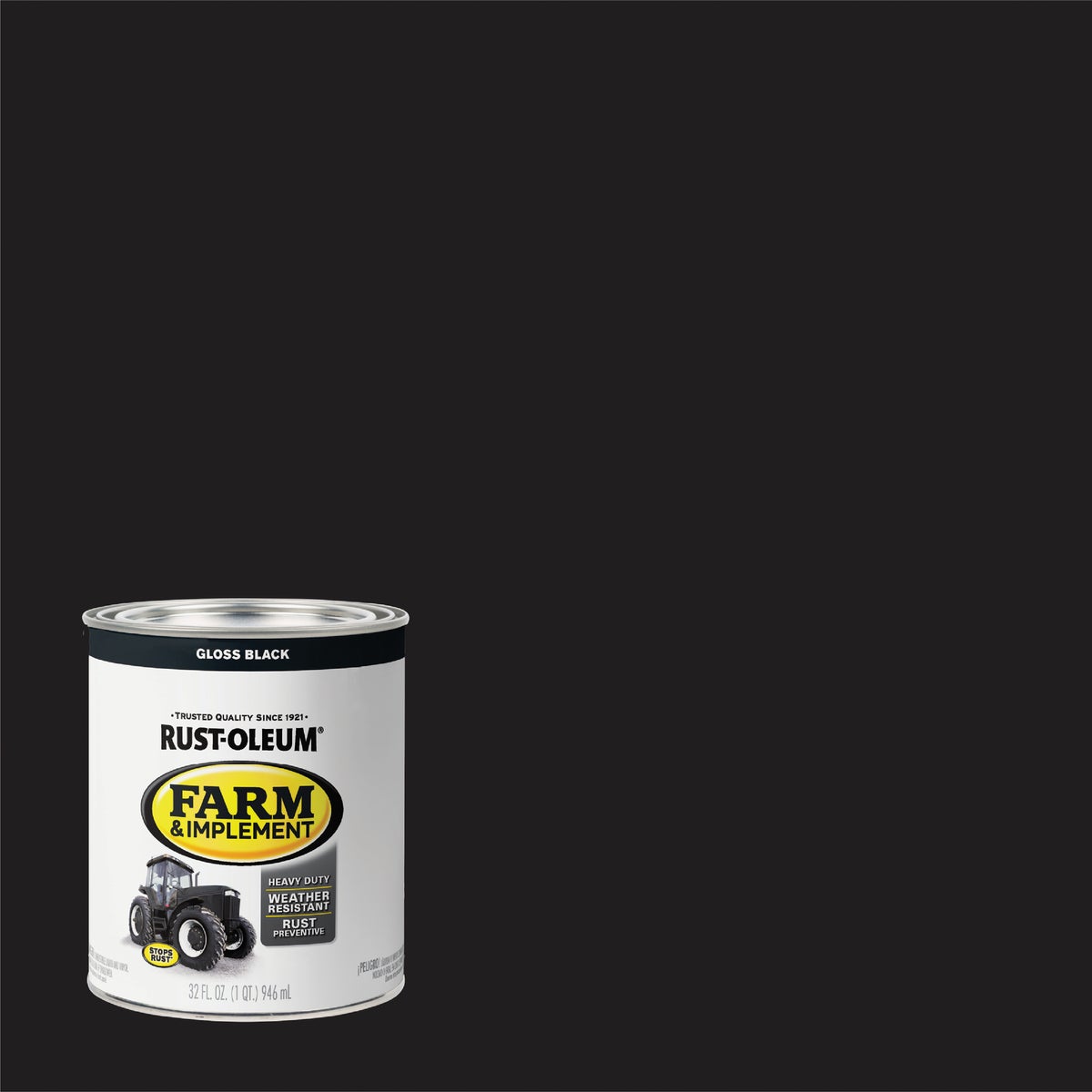 Rust-Oleum 1 Quart Black Gloss Farm & Implement Enamel
