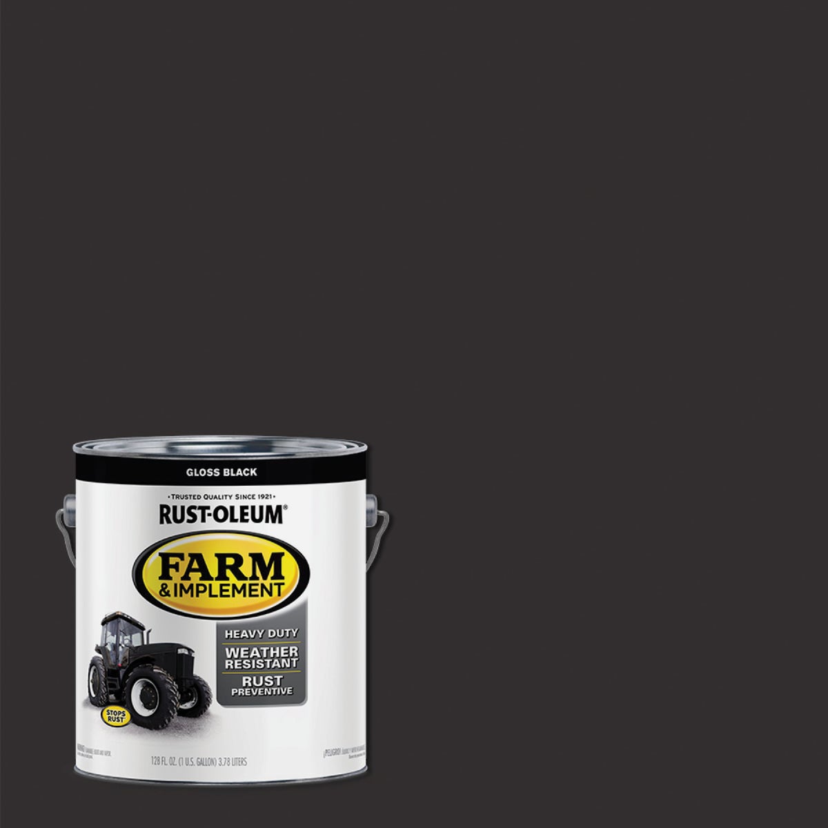 Rust-Oleum 1 Gallon Black Gloss Farm & Implement Enamel Image 1
