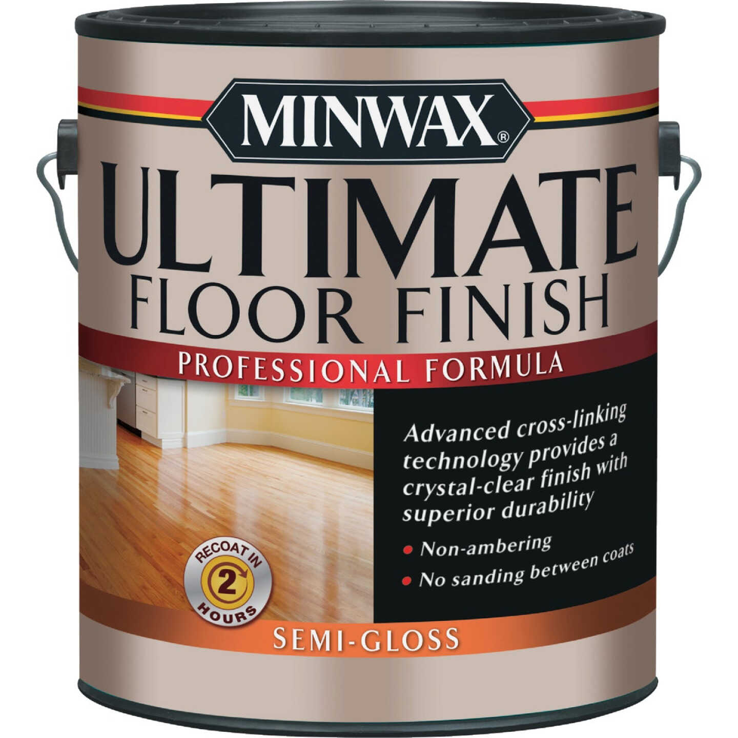 Minwax ULTIMATE 1 Gallon Semi Gloss Water-Based Polyurethane Floor Finish Image 1