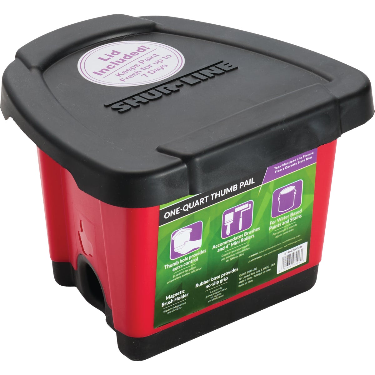 Shur-Line 1 Qt. Easy Paint Thumb Pail with Lid Image 3