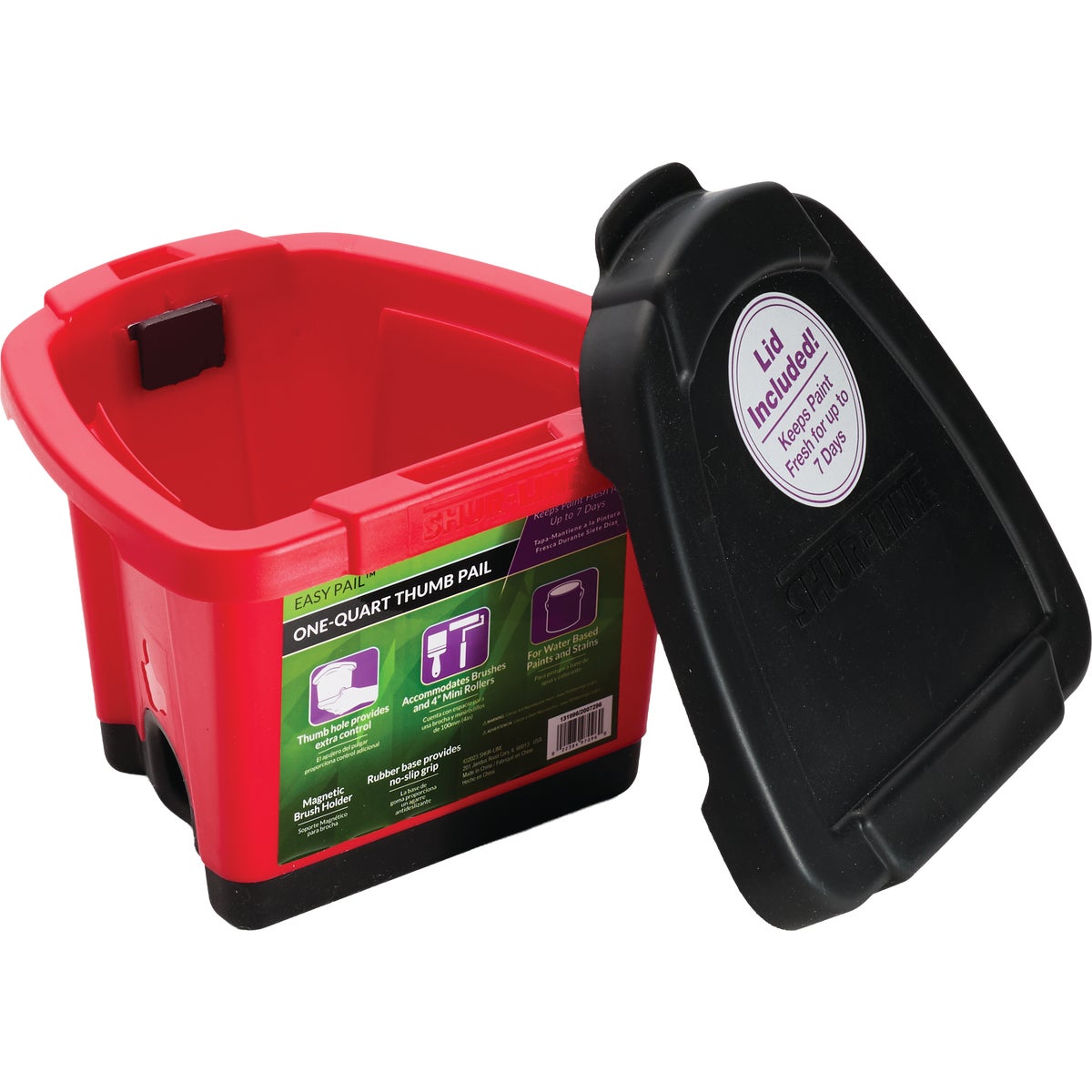 Shur-Line 1 Qt. Easy Paint Thumb Pail with Lid Image 4