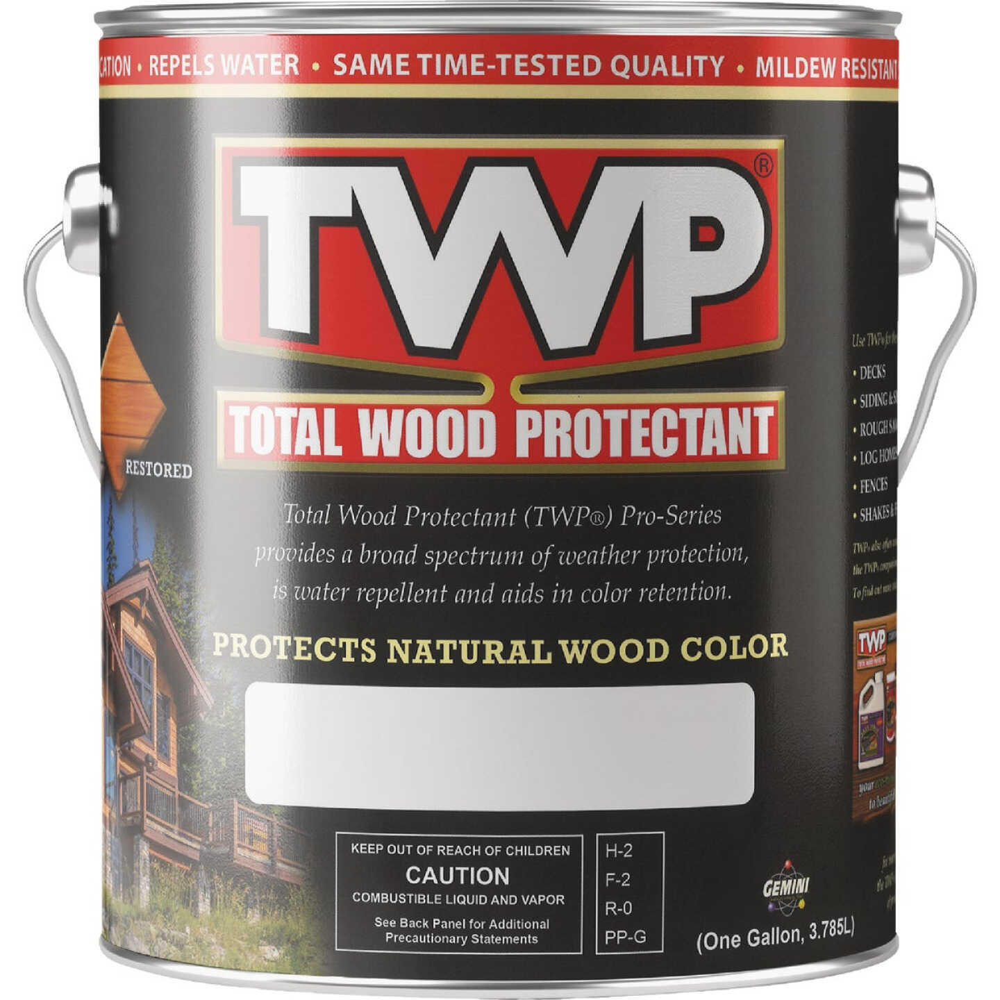 TWP 100 Pro Series Semi-Transparent Wood Protectant Deck Stain, Cedartone, 1 Gal. Image 1